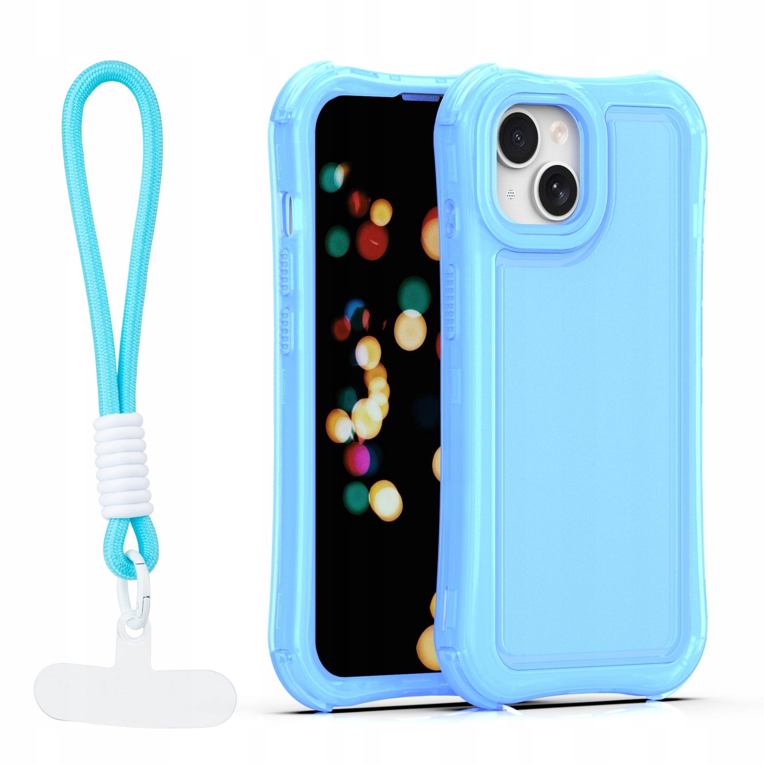 Nakładka SafePop ze smyczą do iPhone 14 6,1" niebieska Tfo