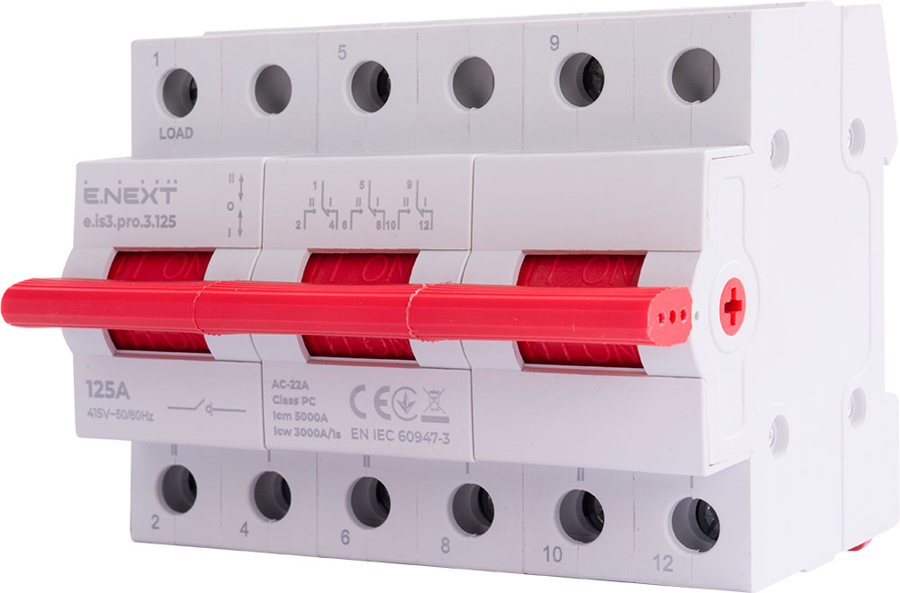 Přepínač pro tři pozice 1-0-2 3p 125A 230V/415V