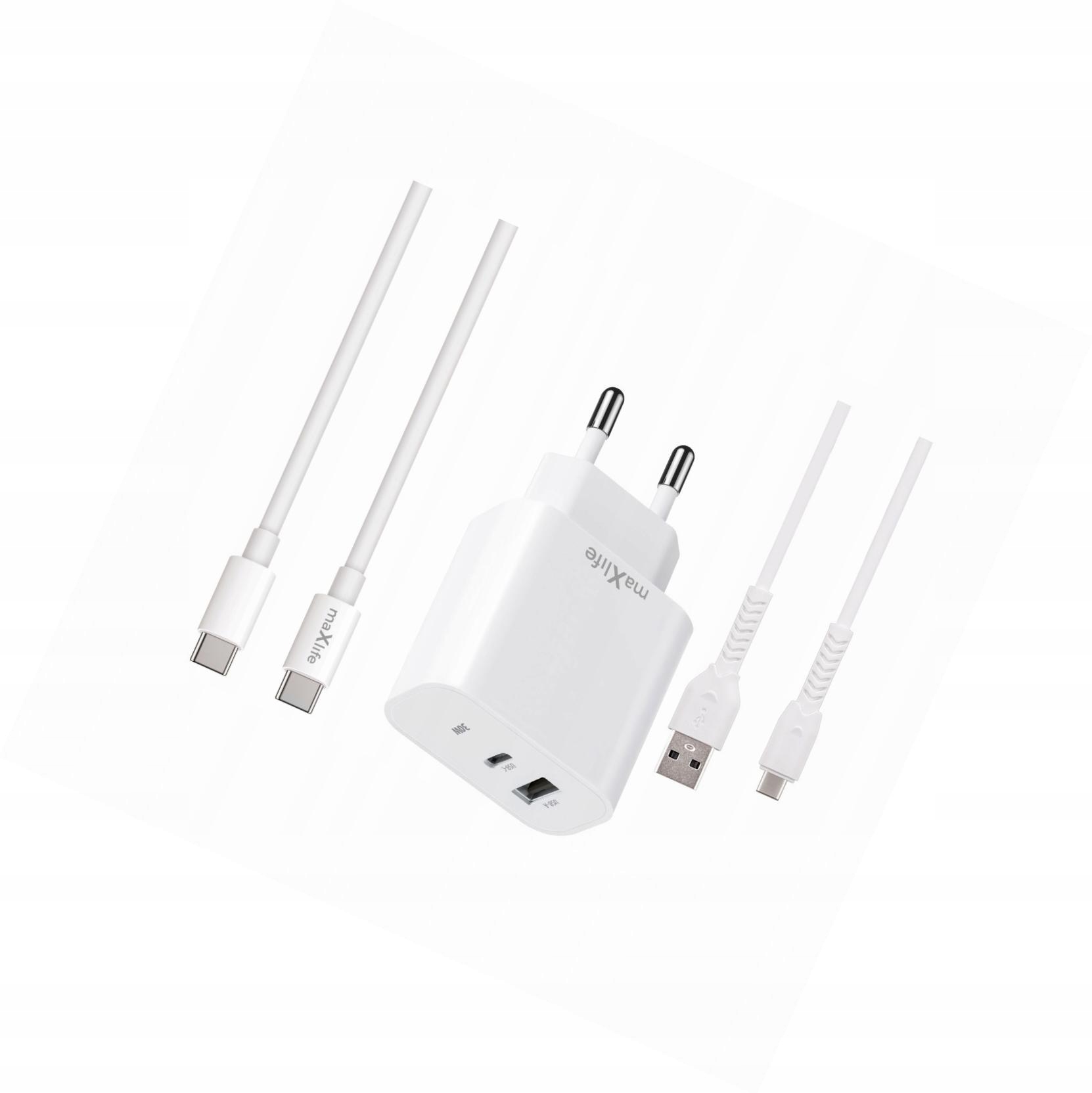 Szybka ładowarka 30W 2 wejścia z dwoma kablami Usb-c do Realme 8