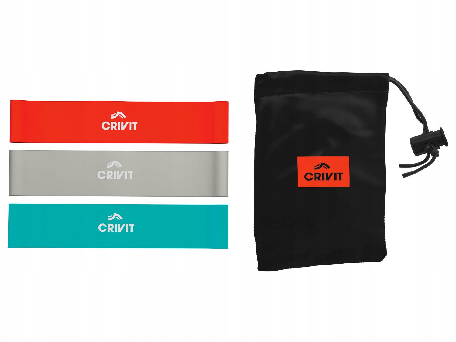 Taśmy do ćwiczeń Komplet 3szt taśm fitness gum Crivit 3 kolory