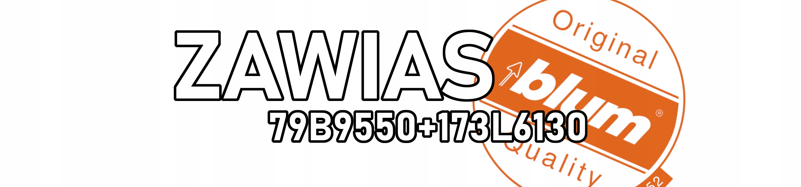 Zawias BLUM 79B9550 równoległy z hamulcem + prow. Szerokość maksymalna 0 mm