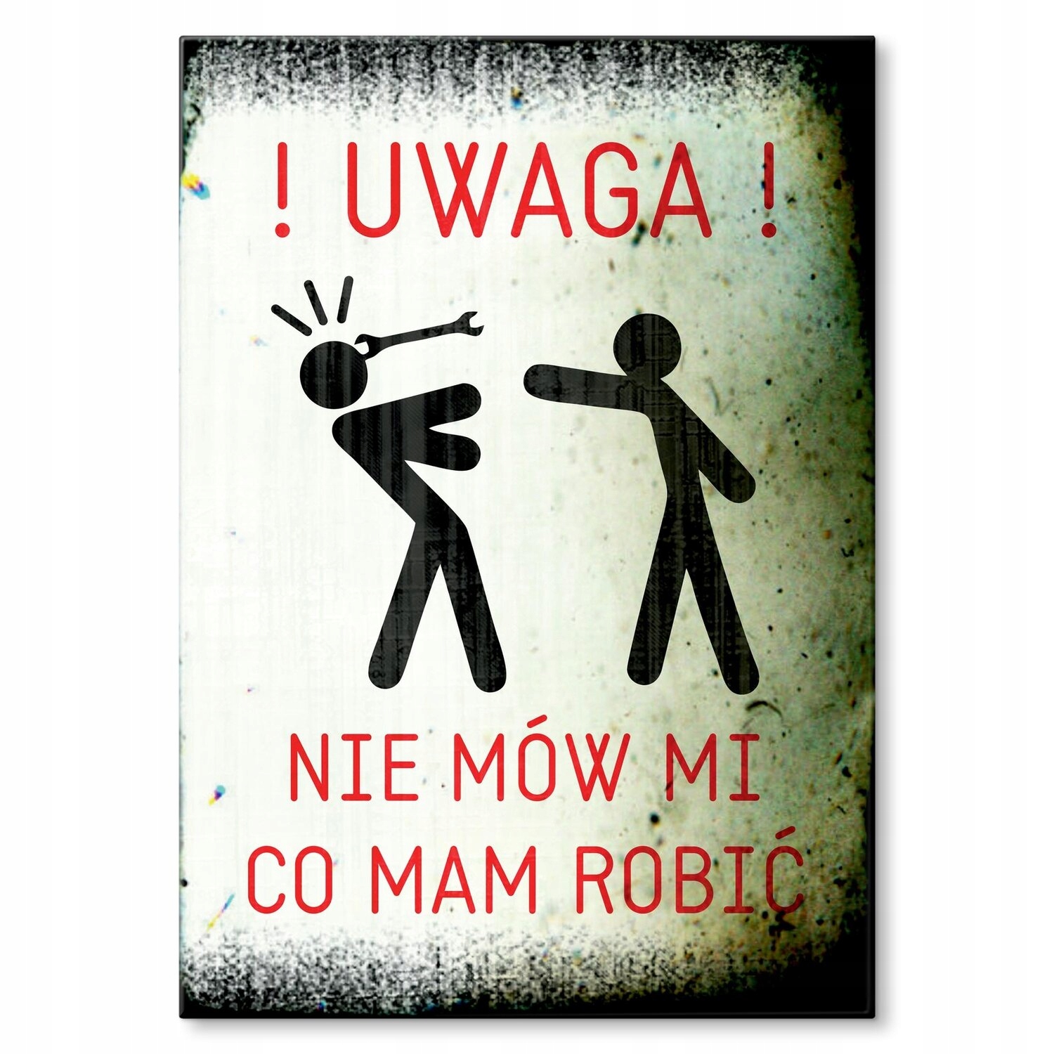 Kovový plakát Neříkej mi, co mám dělat Dárek 42 x 59 cm