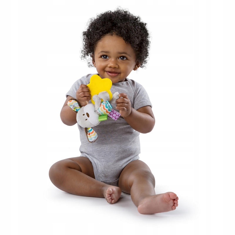 BRIGHT STARTS Zawieszka Gryzak pluszowy z metkami Materiał plastik tkanina inny