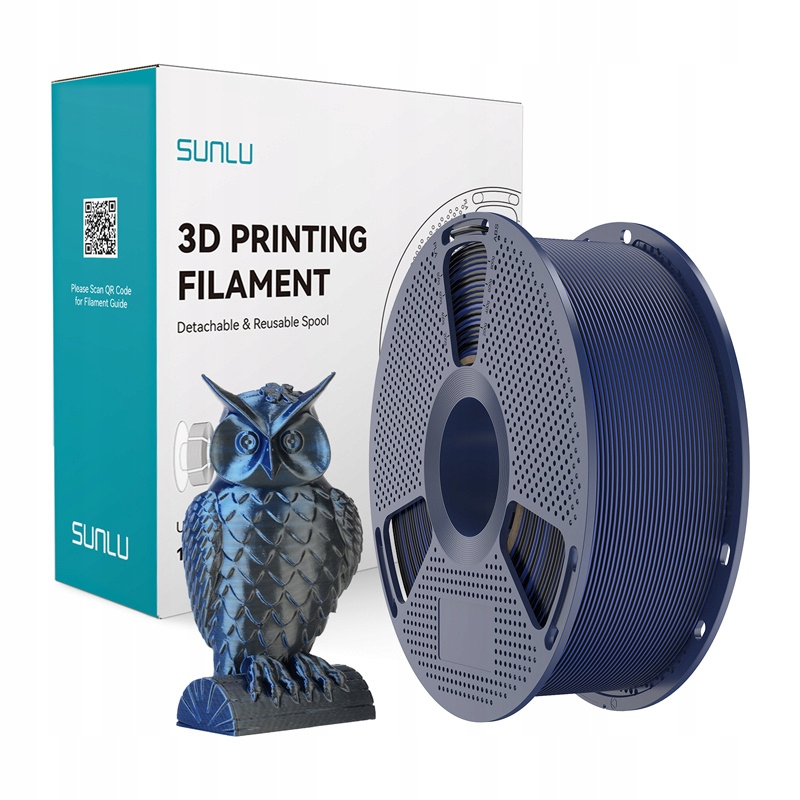 Filament Sunlu Pla+ Silk Dual Color 1. 75mm 1kg (czarno- niebieski) Sunlu