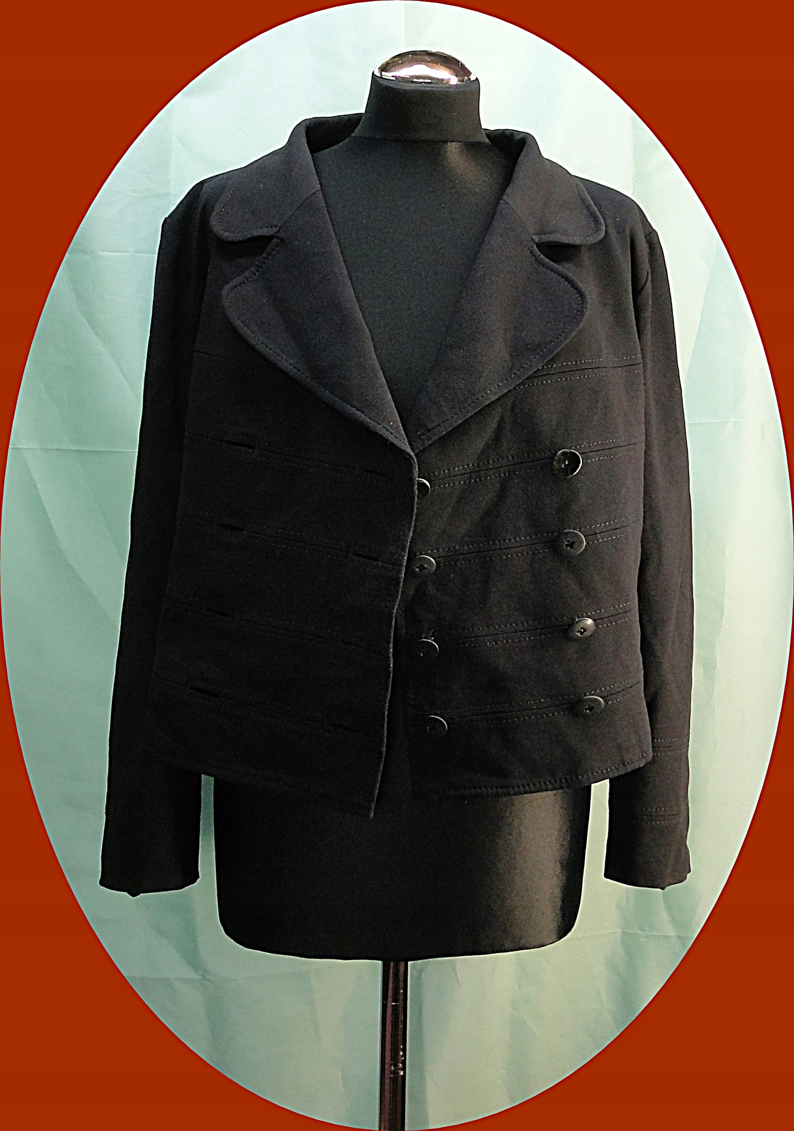 RED VALENTINO - marynarka - żakiet damski Kolor niebieski