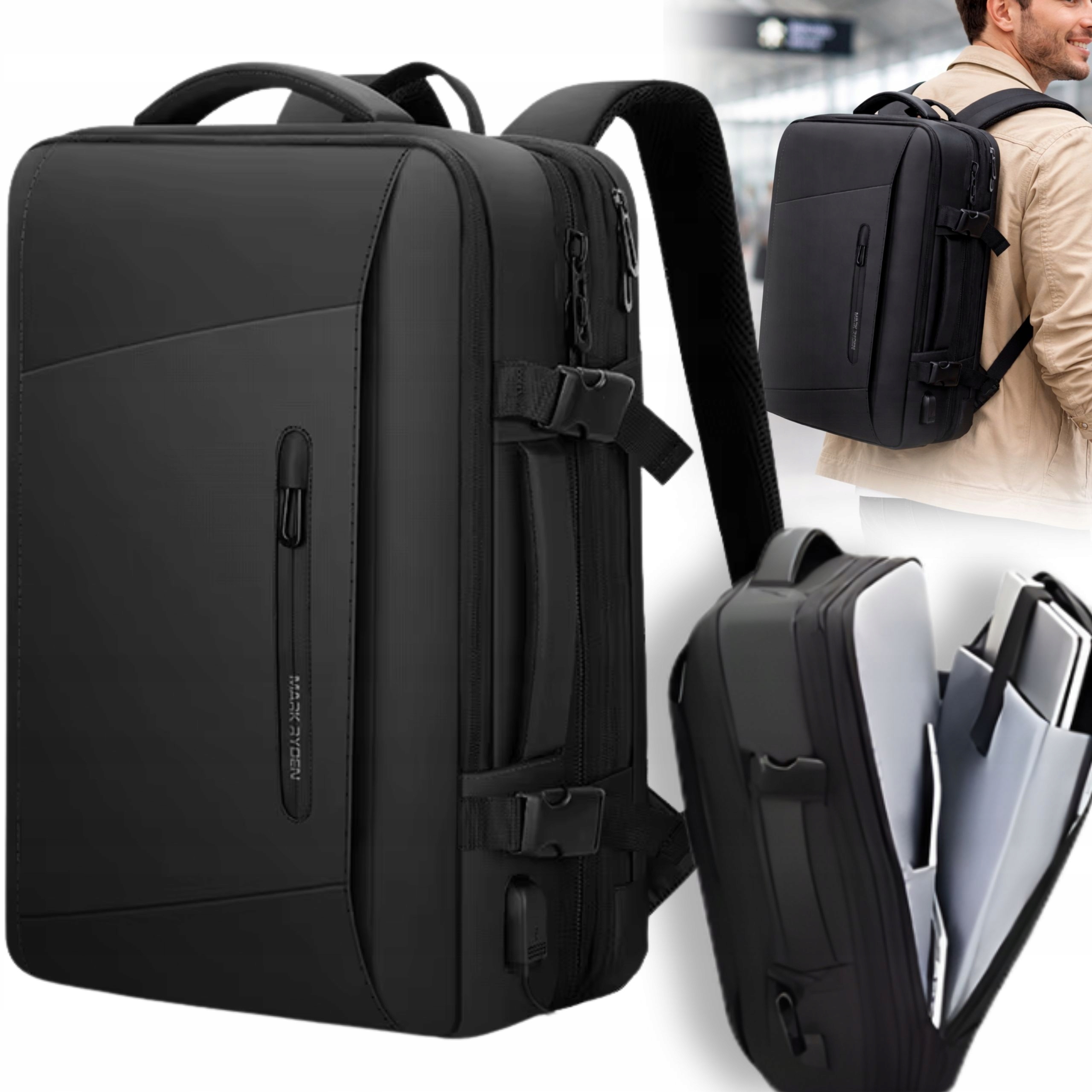 Batoh Na Notebook 17" Usb Černý Školní Mládežnický Voděodolný Mark Ryden