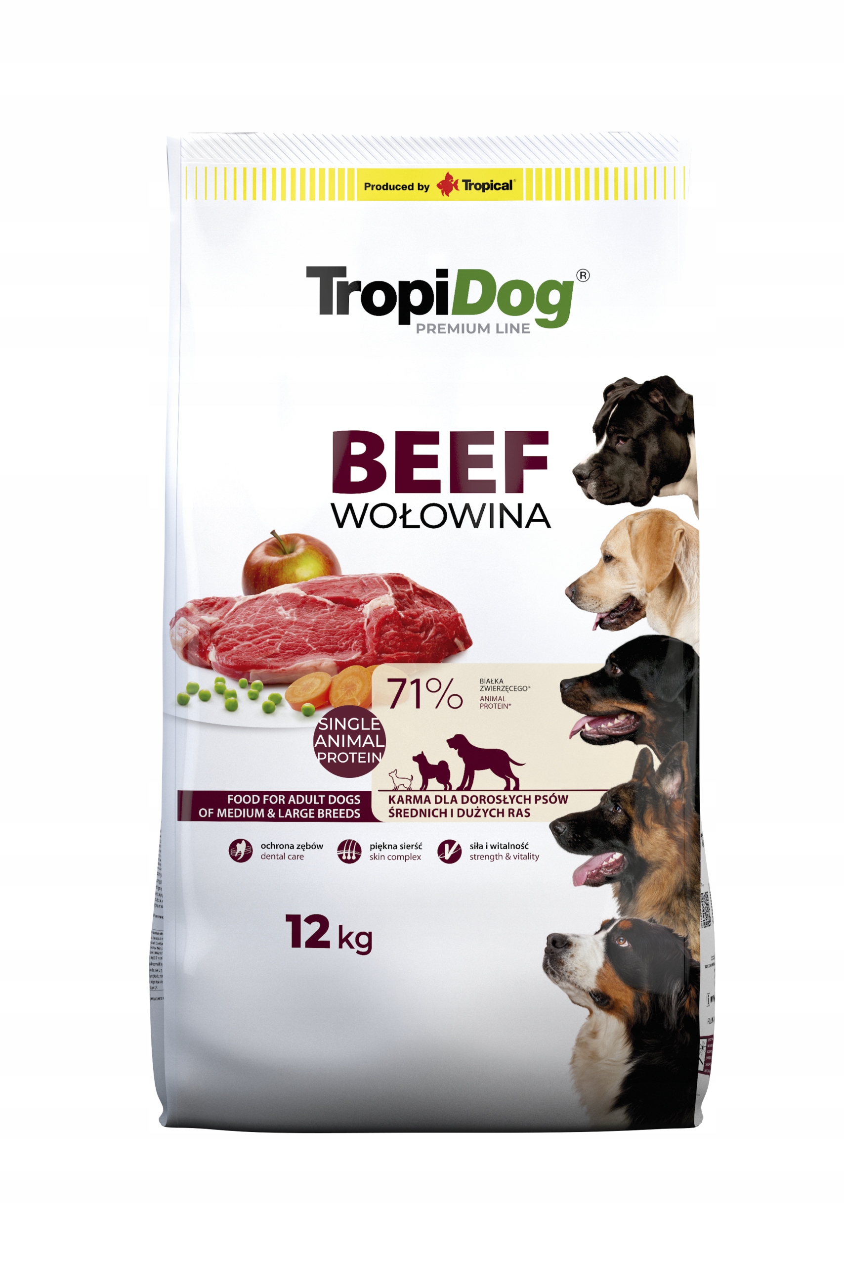 Tropidog Beef 12kg Adult Medium Large Breeds