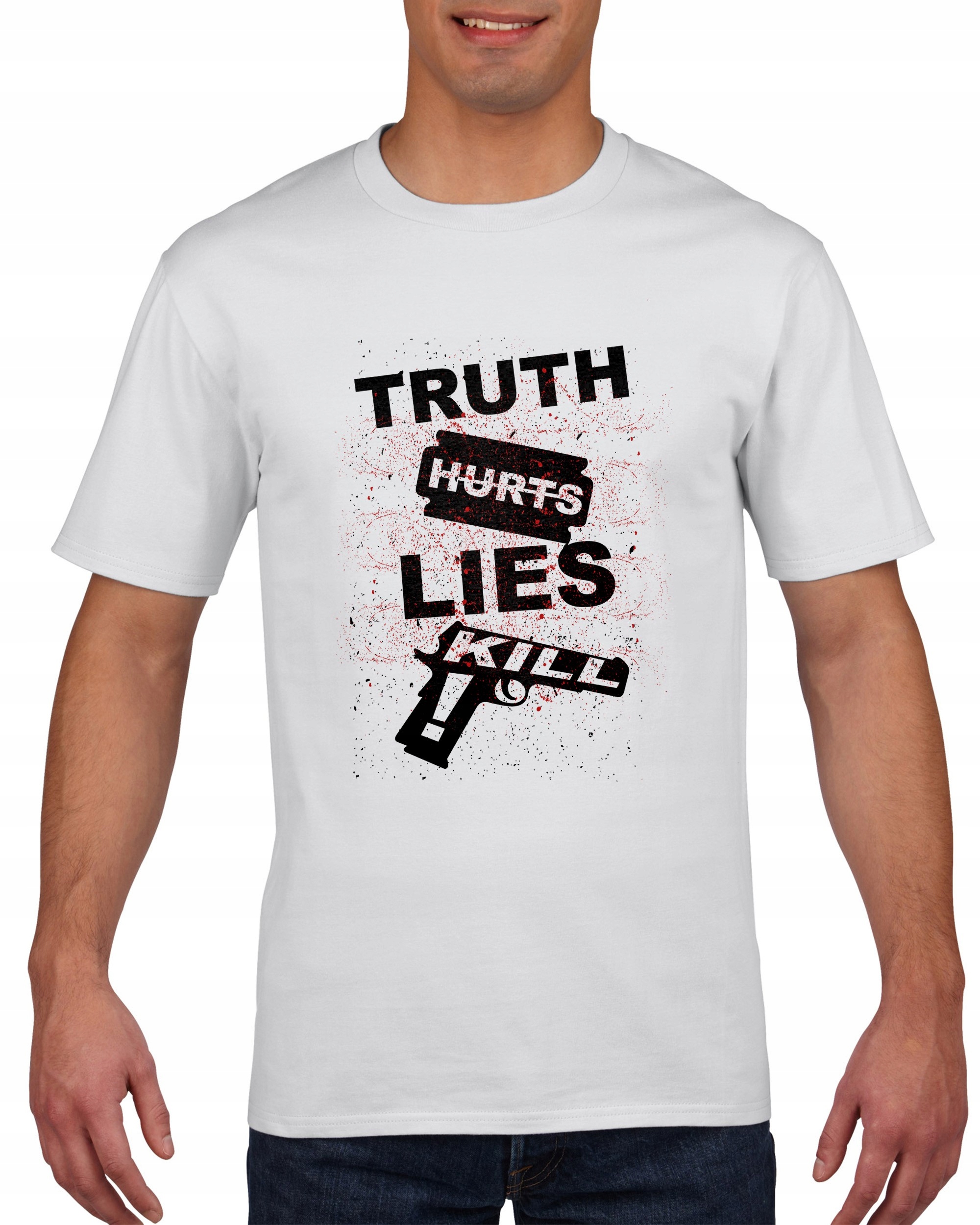 

Koszulka męska Truth Hurts Lies Kill L