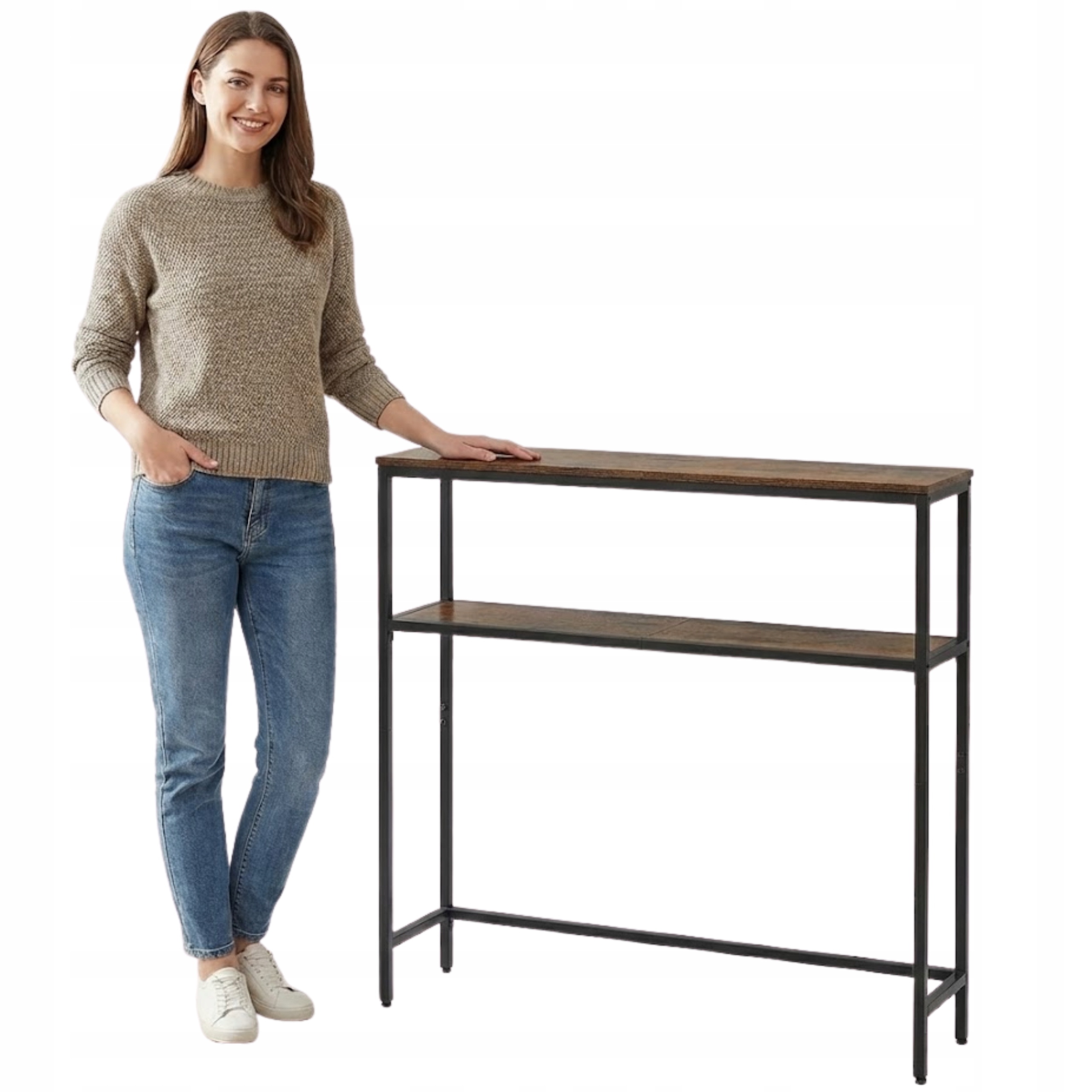 Konzola Loft do predsiene obývacej izby za pohovku Úzky pomocný stolík Loft