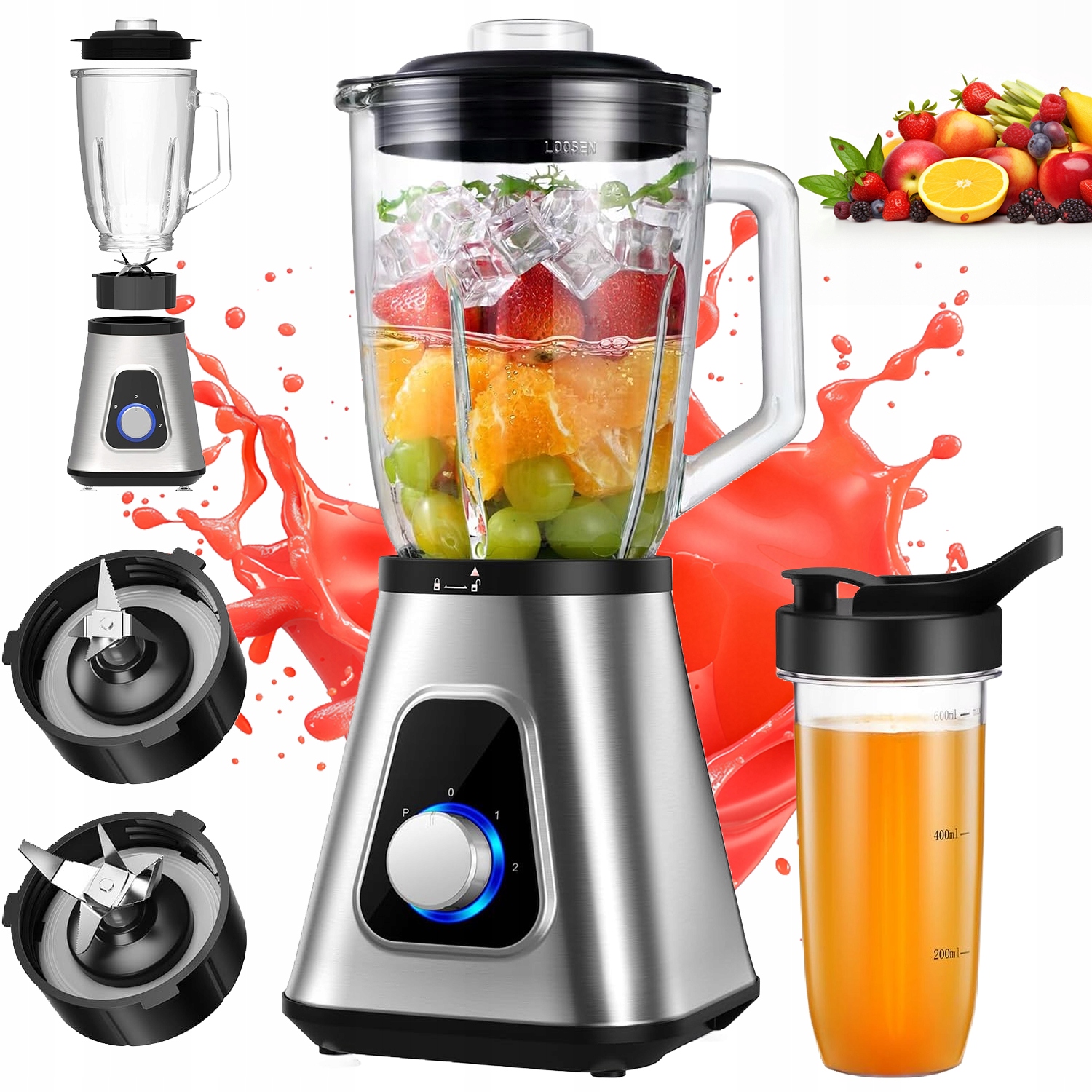 Elektrický Mixér 1300 W S 3 Úrovněmi Rychlosti A Funkcí Samočištění