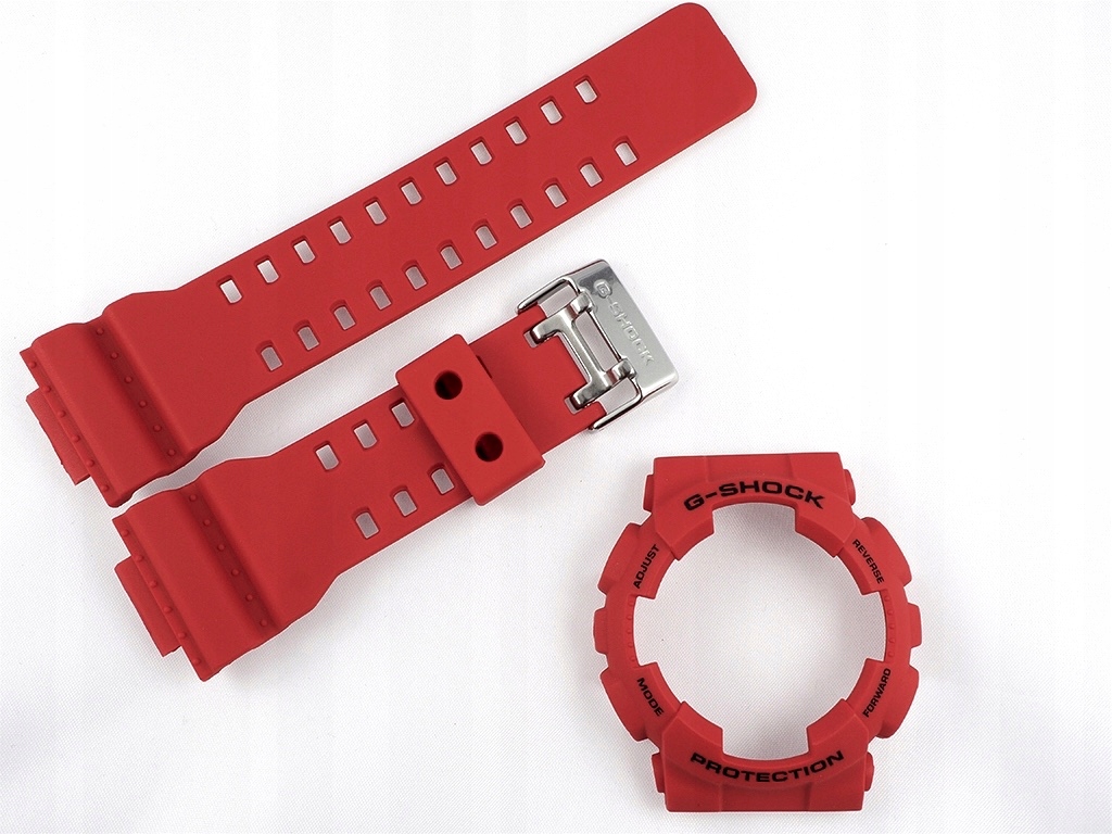Pásek a bezel Casio GA-100B-4 GA-100 GA-110 GA-140 GA-120 červený matný