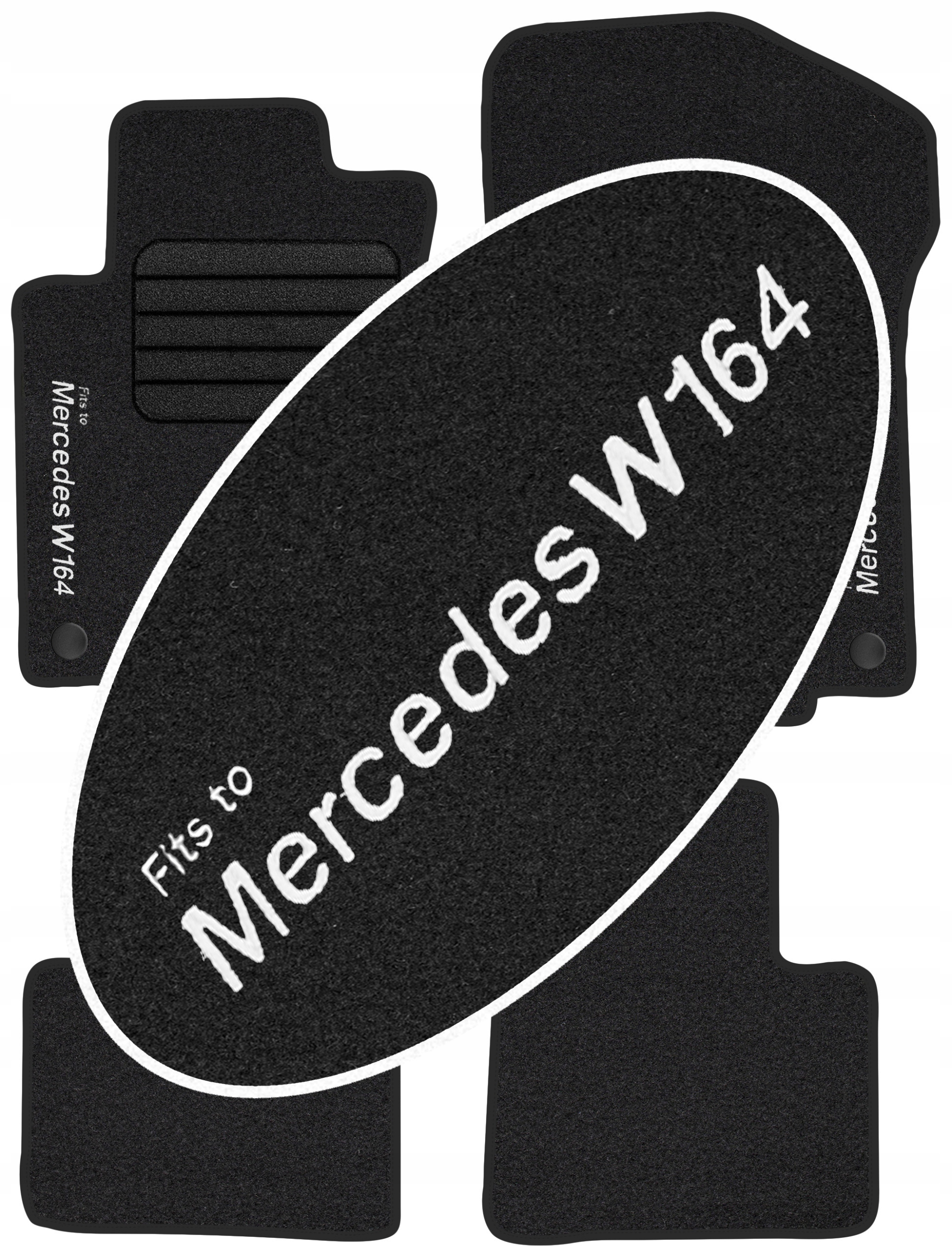 

Mercedes ML W164 2005-2011 Welurowe z Napisem