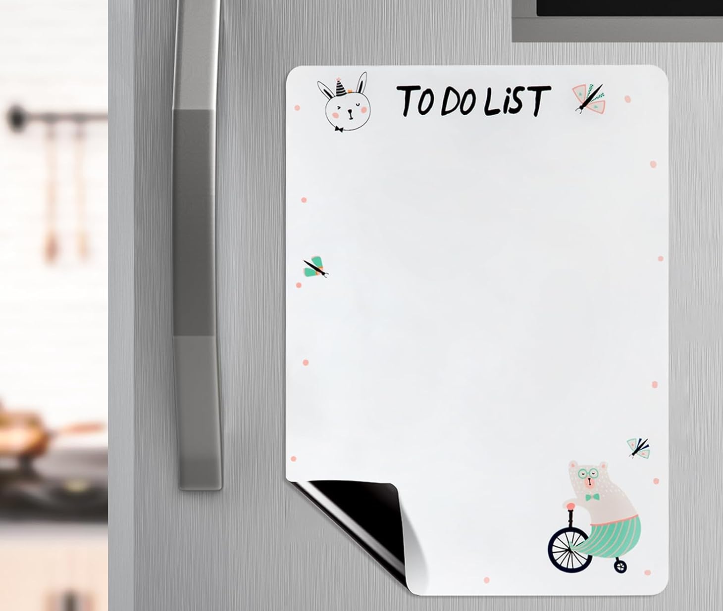 TABLICA MAGNETYCZNA BIAŁA A4 NA LODÓWKĘ LISTA ZADAŃ DO DOMU I BIURA