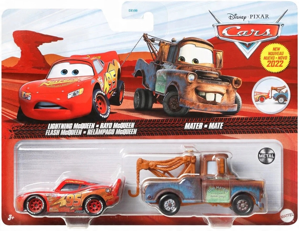 

Mattel Cars Auta Zakurzony Zygzak McQUEEN i Złomek