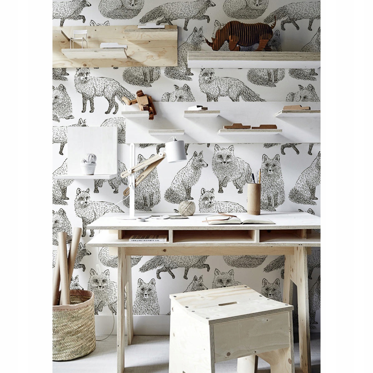 

Fototapeta na ścianę dziecięcy wzór lisy 360x250cm