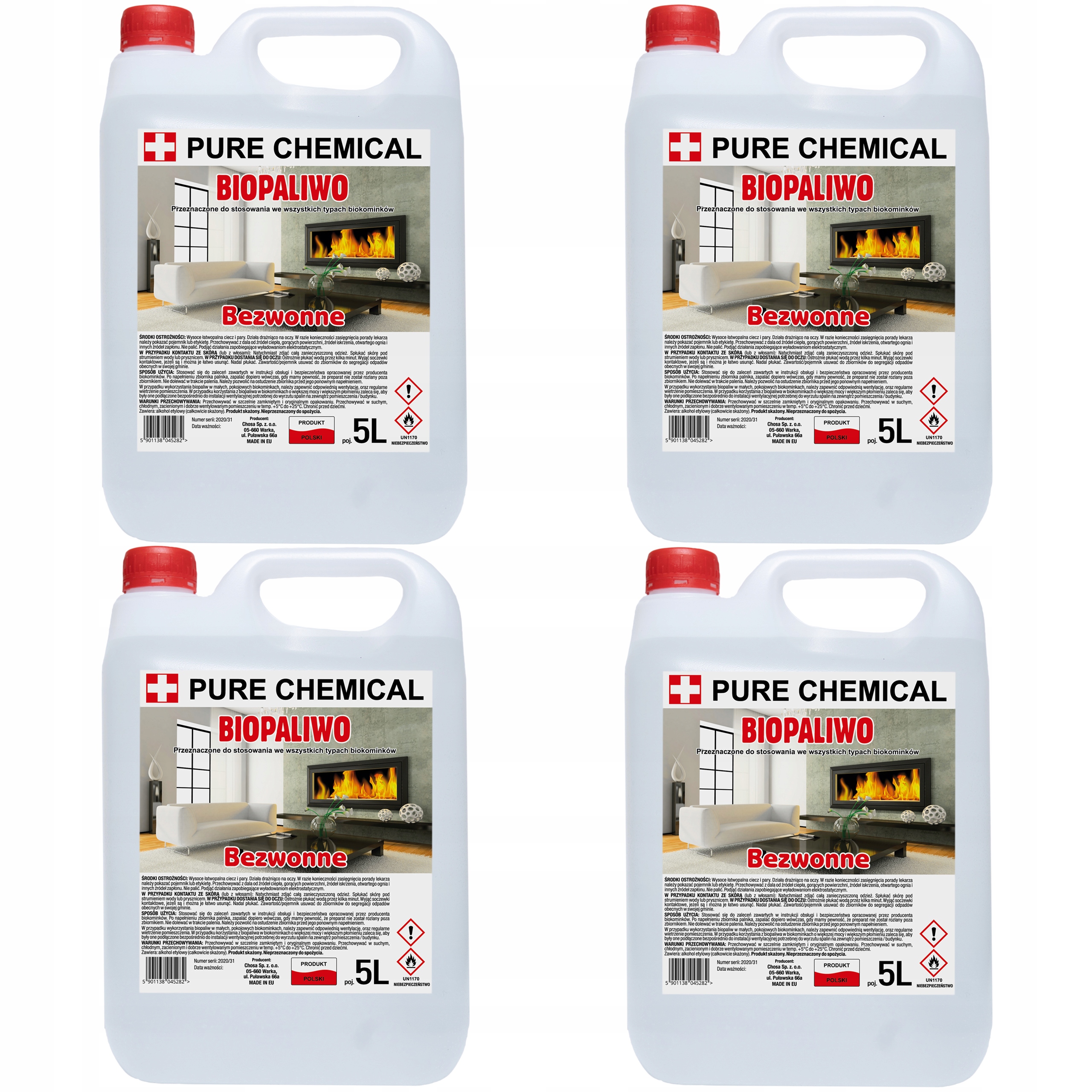 

Biopaliwo do biokominka Atest bioetanol 20l (4x5l)