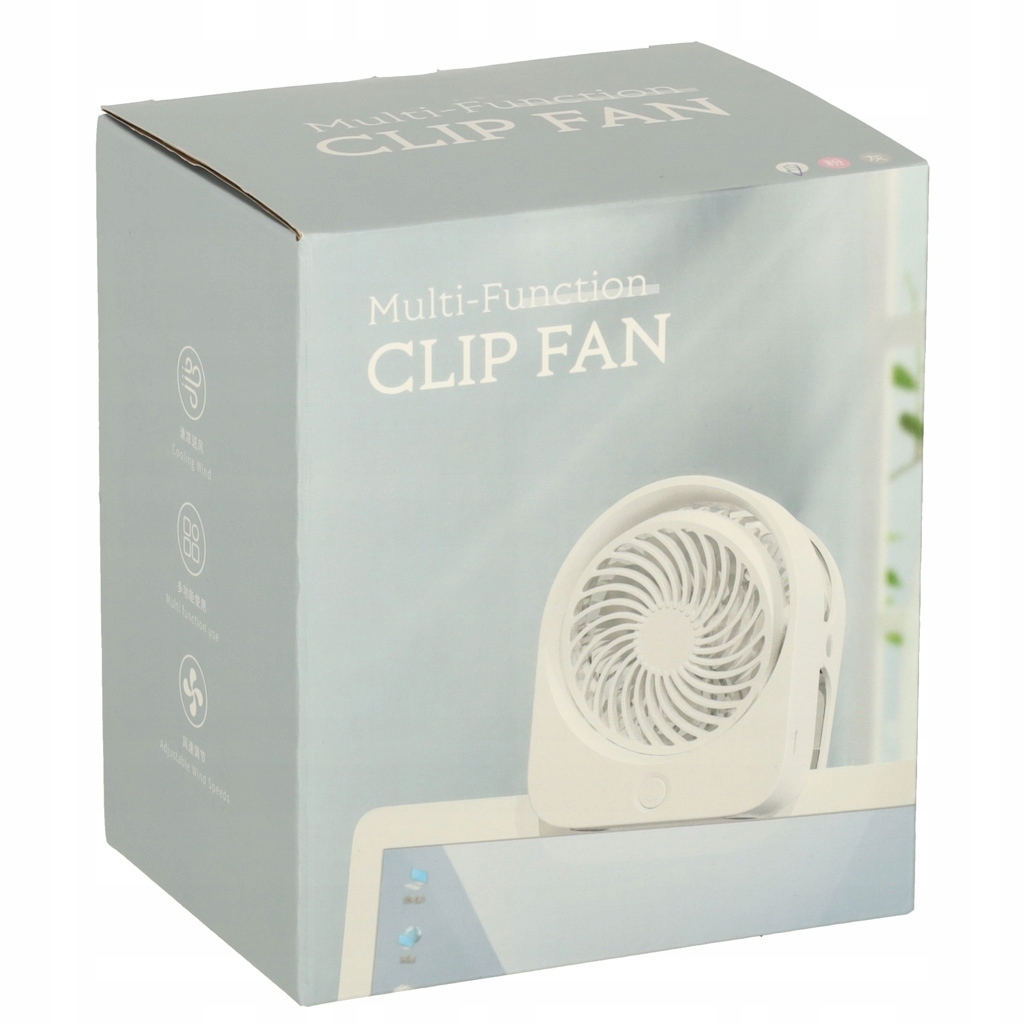Stolní ventilátor větráček s klipem bezdrátový Usb chlazení 3 úrovně