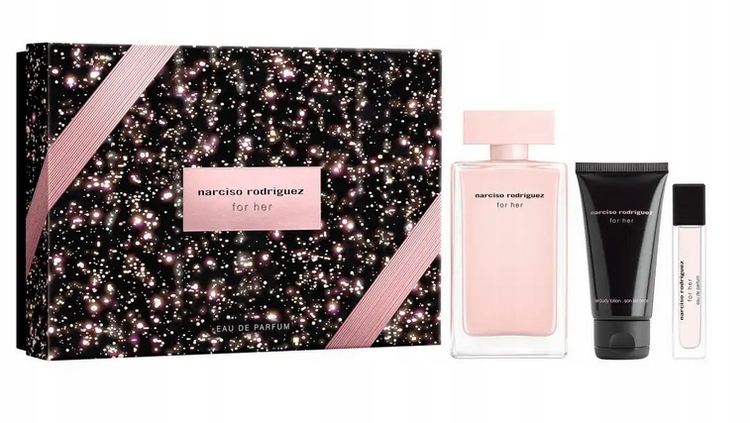 Narciso Rodriguez For Her Edp 100ml Edp 10ml Balzám 50ml Sada