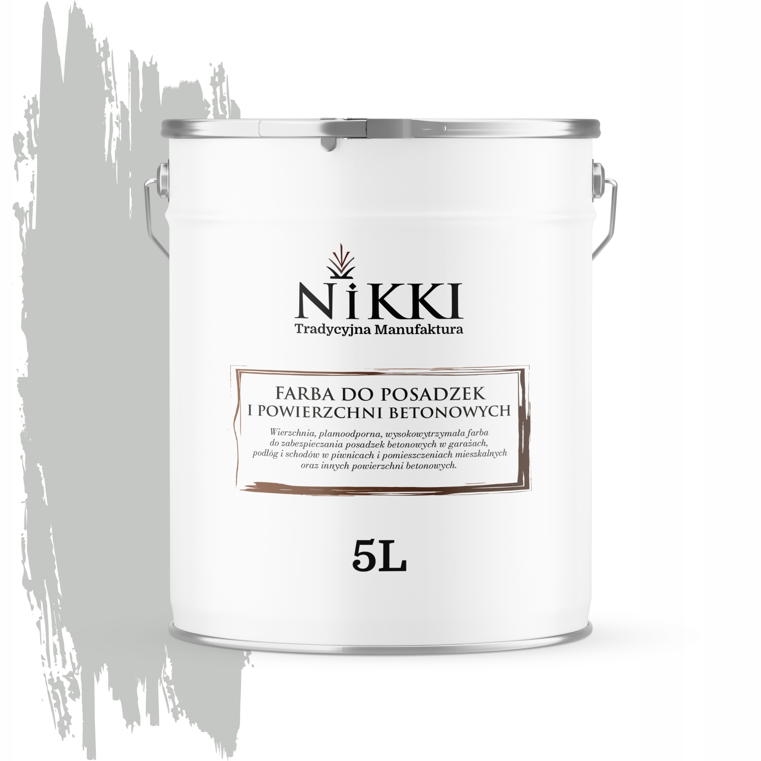 Farba Do Posadzek Betonowych 5L Ochronna Odporna Szary Jasny RAL7035