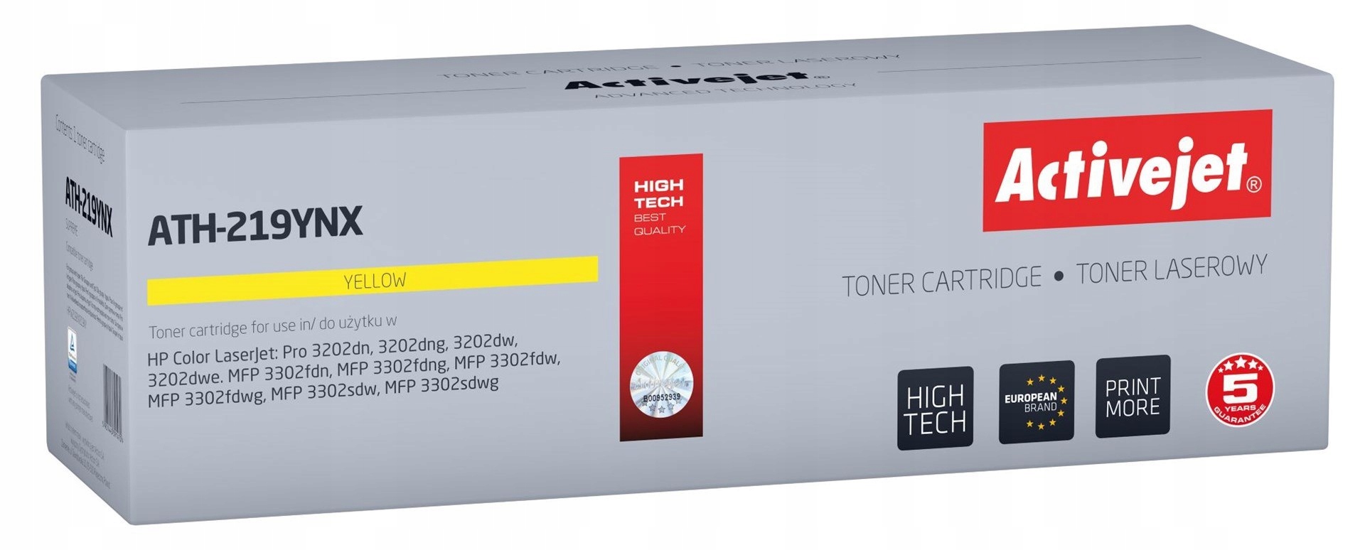 Activejet ATH-219YNX Toner (náhradní toner Hp 219X W2192X; Supreme; 2500 stran;