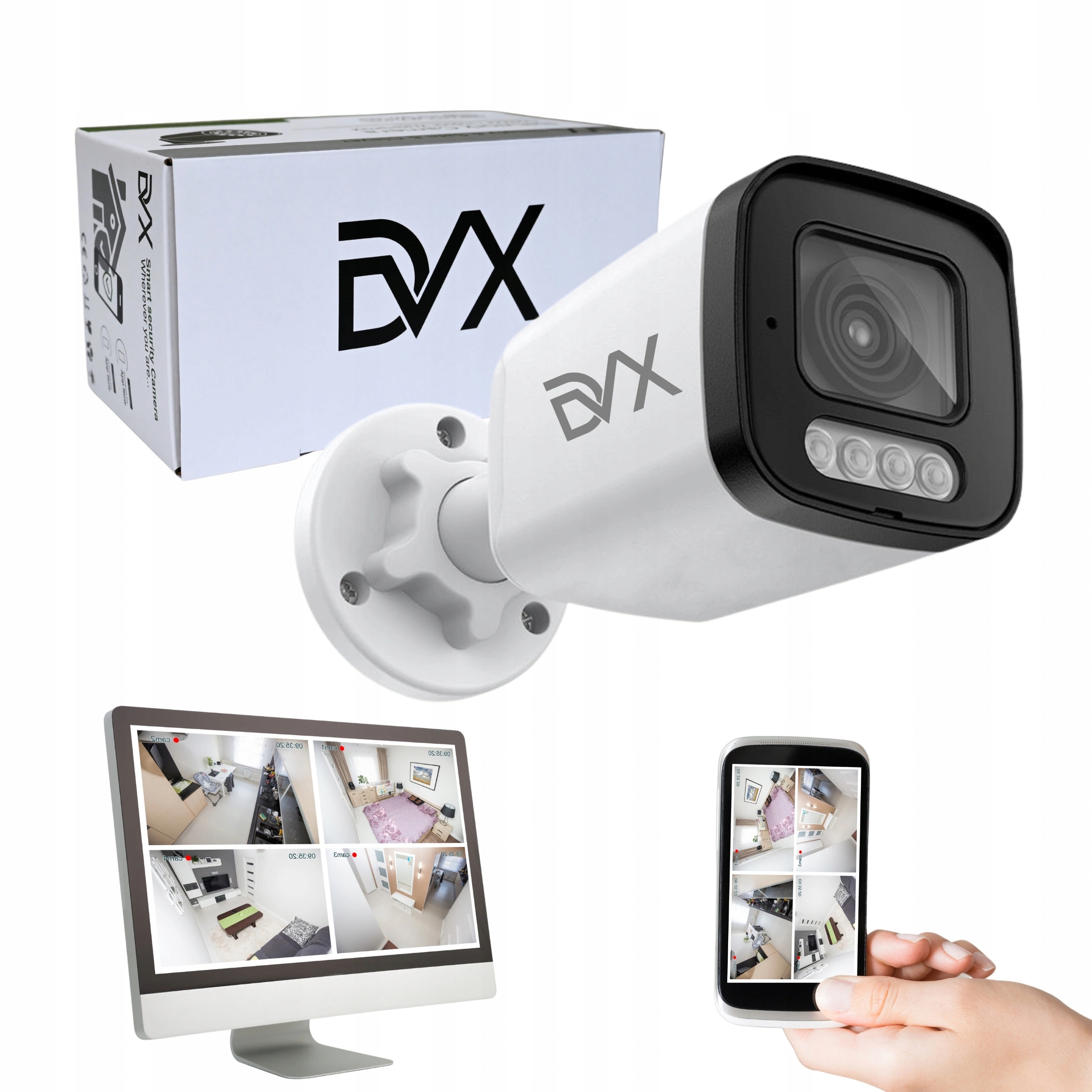 Venkovní Monitorovací Kamera Ip Poe 8MP 4K Zoom Sledování IP66 DVX PT8L