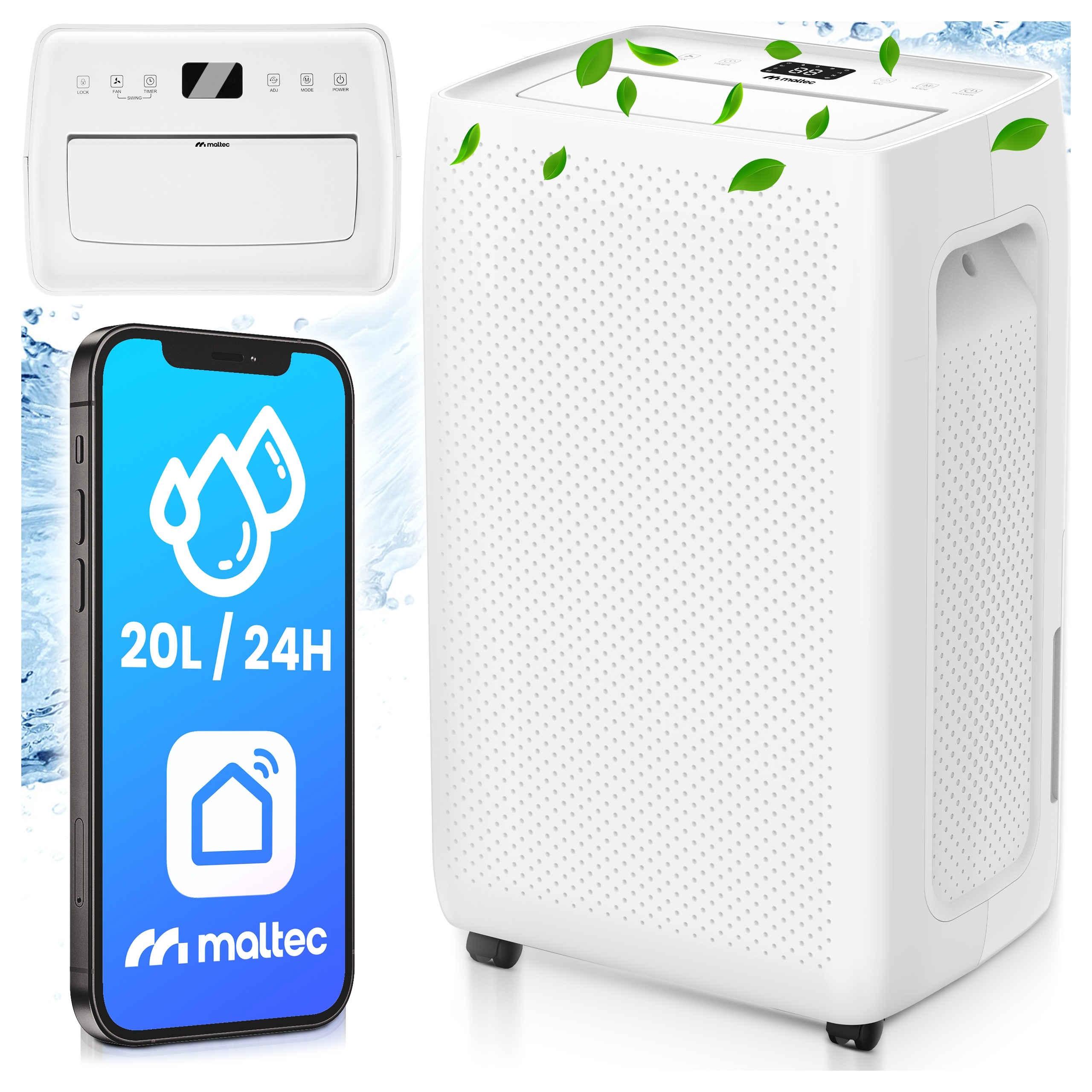 ОСУШИТЕЛЬ ВОЗДУХА 20L/24H ВЛАГОПОГЛОТИТЕЛЬ ОЧИСТИТЕЛЬ WIFI ГИГРОСТАТ