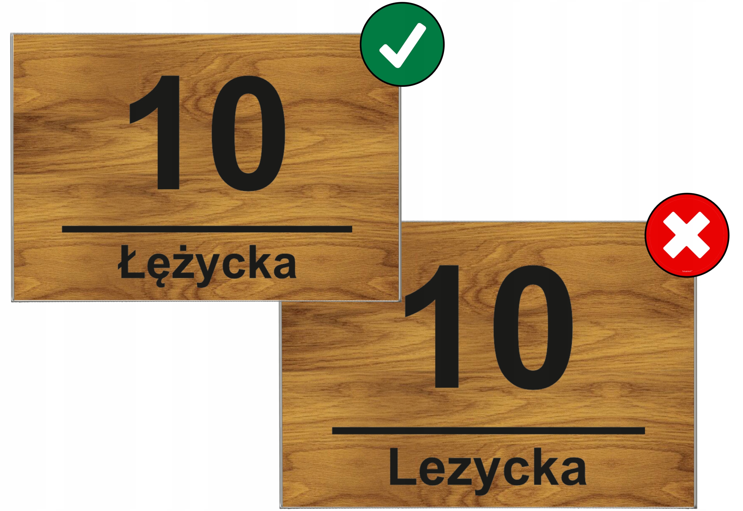 TABLICZKA Z NUMEREM DOMU | TABLICA ADRESOWA | NUMERY NA DOM | WZORY | 32x21 Szerokość produktu 32 cm