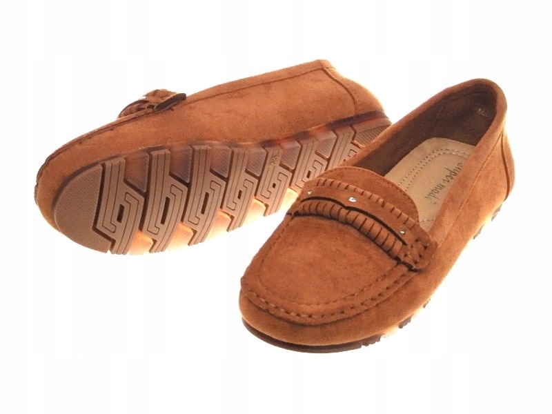 DAMSKIE ZAMSZOWE MOKASYNY 4638 Camel r.39 Marka inna