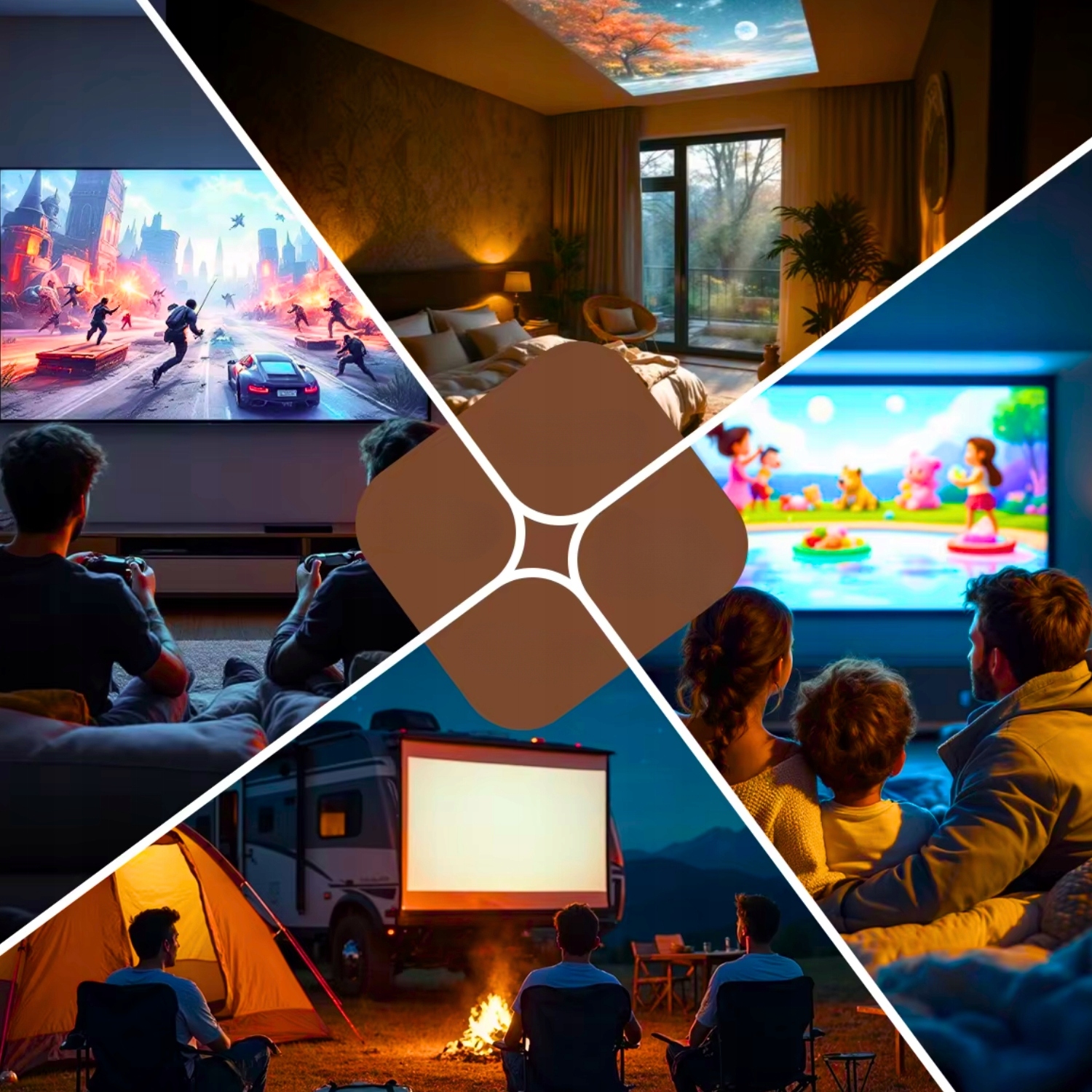 PROJEKTOR DO FILMÓW LED MAGCUBIC RZUTNIK1080p ANDROID SMART TV WiFi BT 2025 Jasność lampy (ANSI) 650 lm