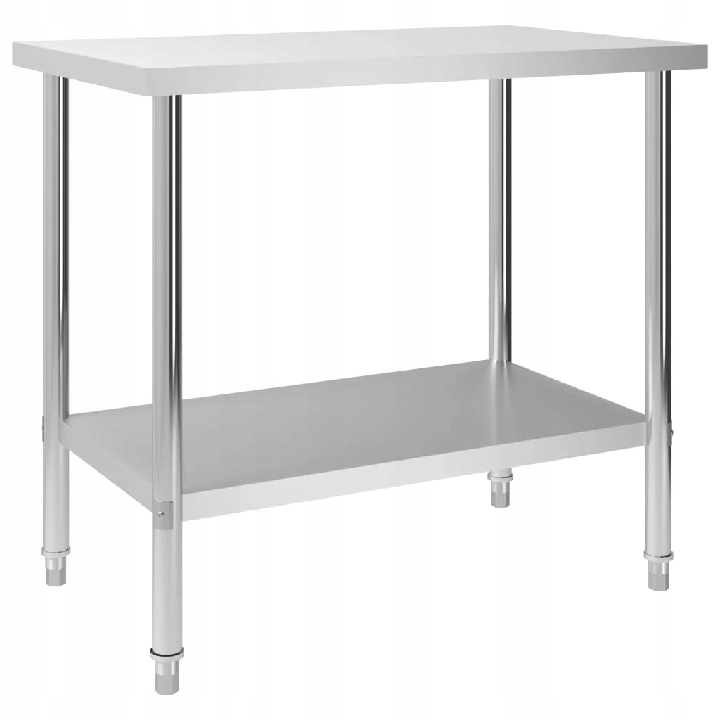 Fionshop 263063769 Kuchyňský pracovní stůl 100 x 60 x 85 cm nerezová ocel