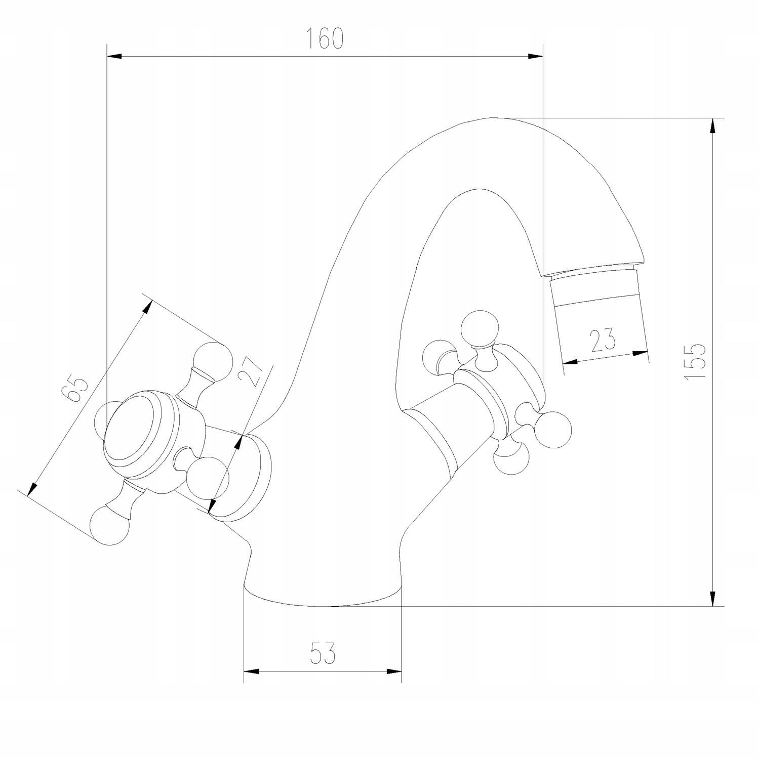 BATERIA UMYWALKOWA CZARNA KRAN RETRO BLACK 1 Typ montażu stojąca