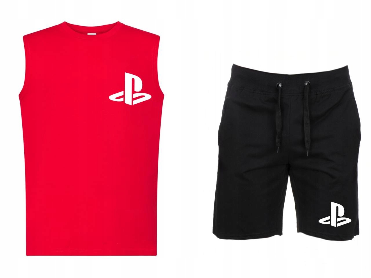 Sada Tričko Tílko Bez Rukávů Krátké Kraťasy Ps Pánské M