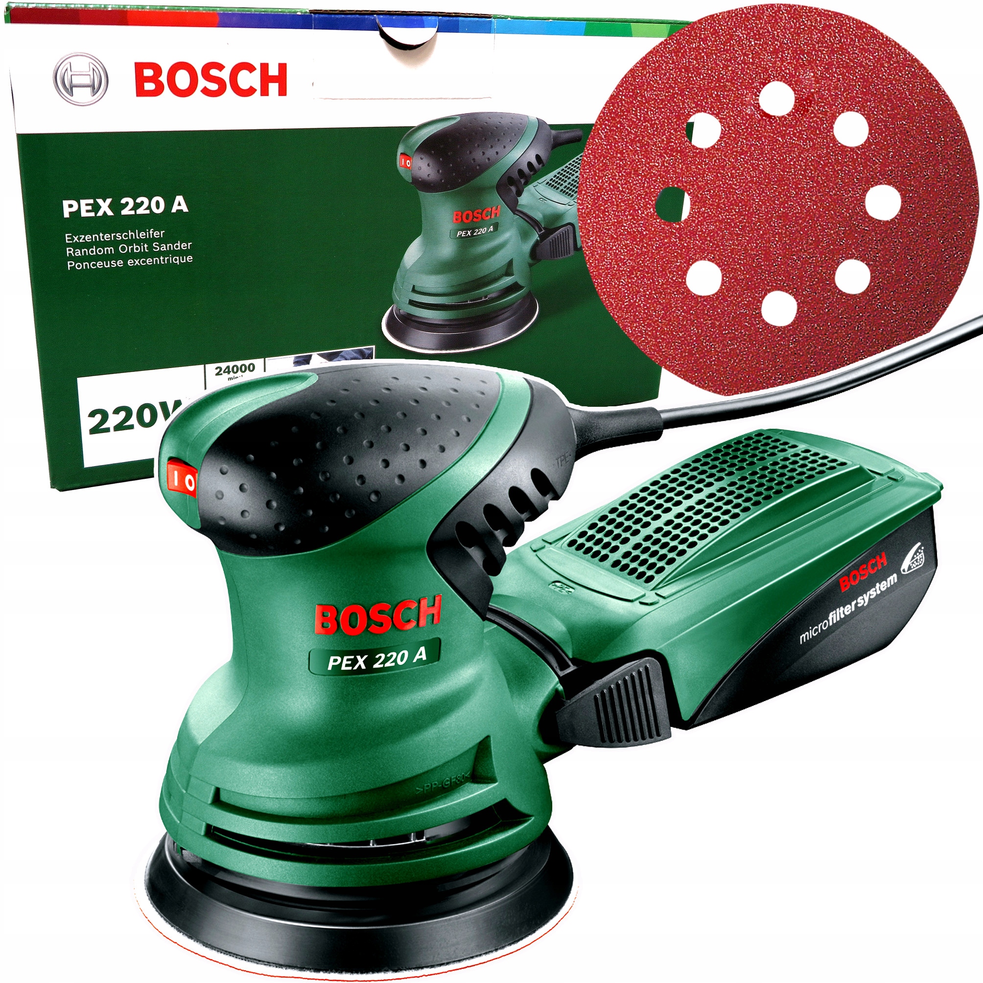 Szlifierka mimośrodowa 125mm Bosch Pex 220A 0603378000