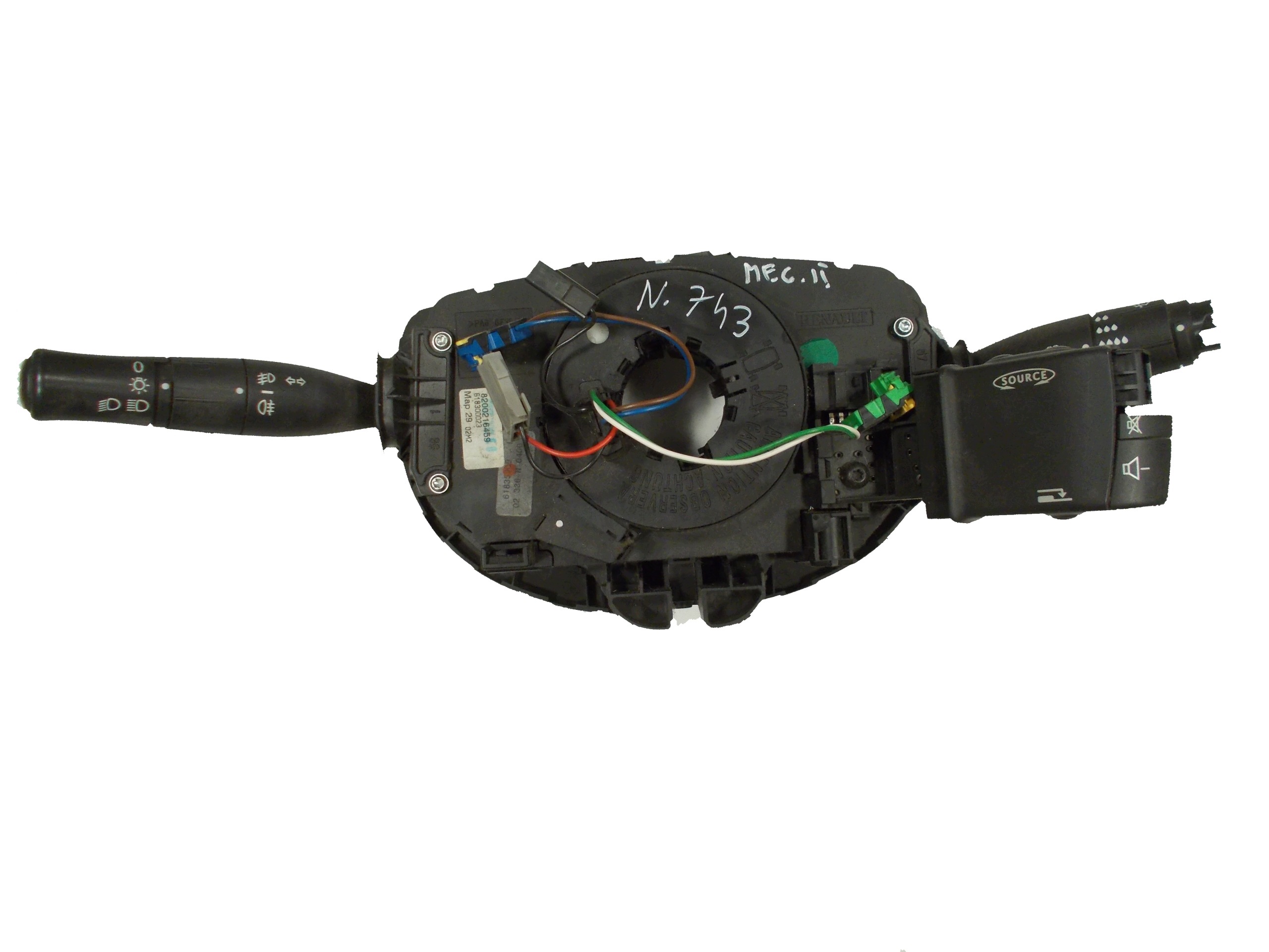 PAJAK commande levier commodo sous volant feux WYCIERACZE RENAULT MEGANE II 8200216459