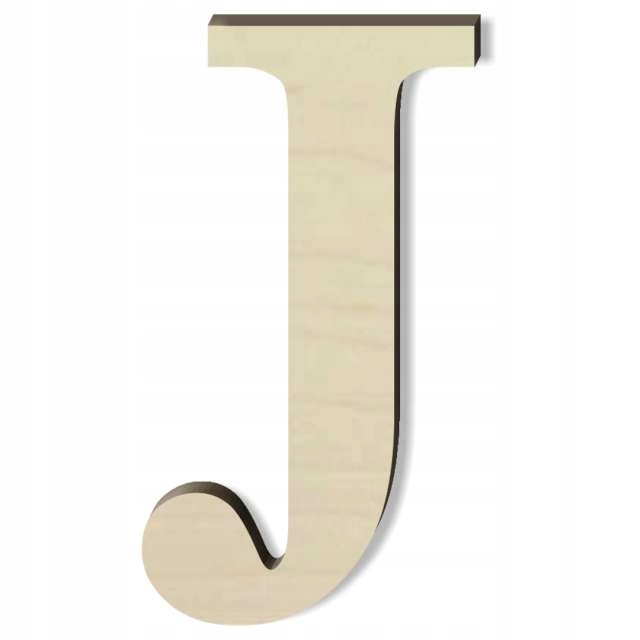 

drewniana Litera literka J Times napis rozm.M 10cm