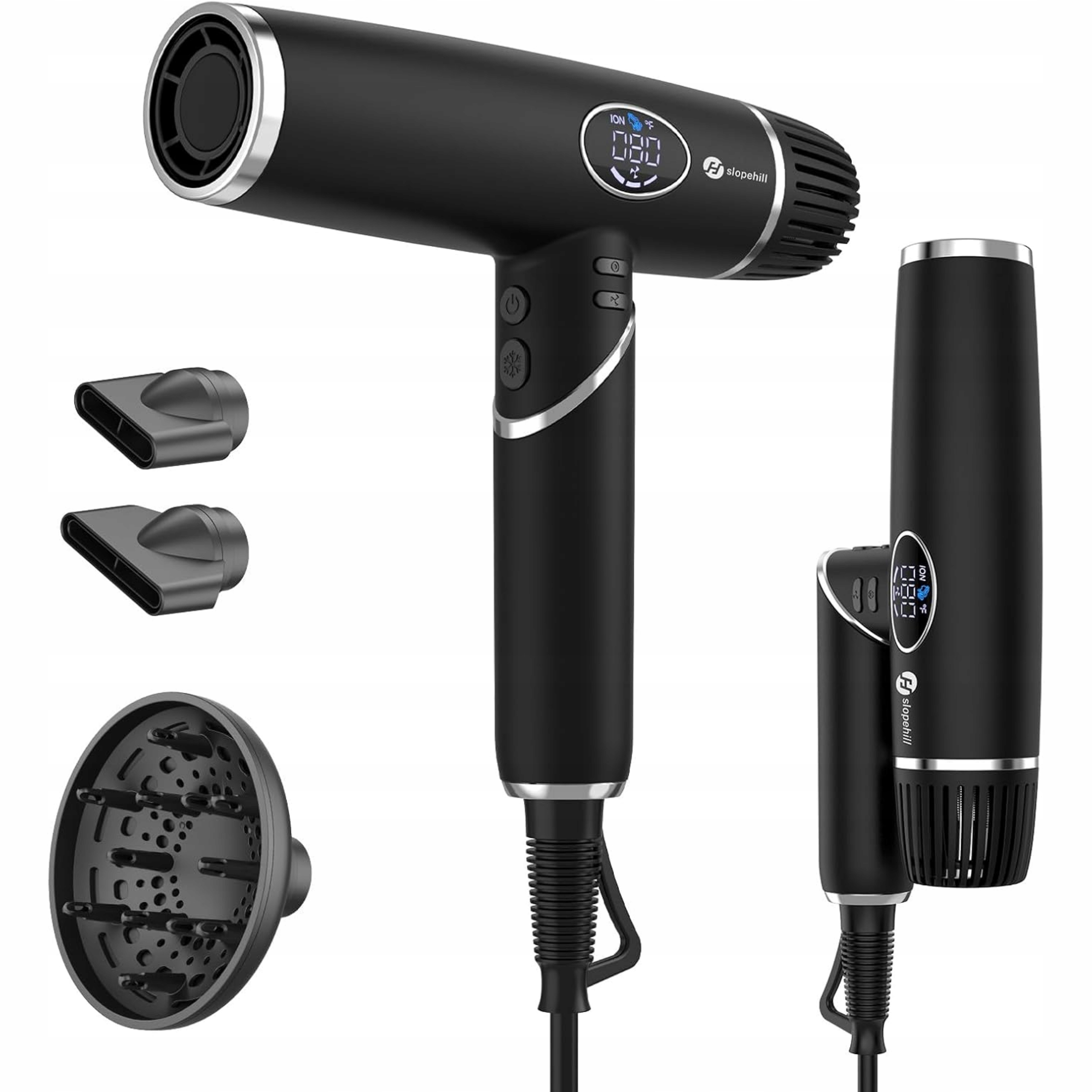 Suszarka do Włosów Profesjonalna 2000W Jonowa LCD Dyfuzor Cicha Składana