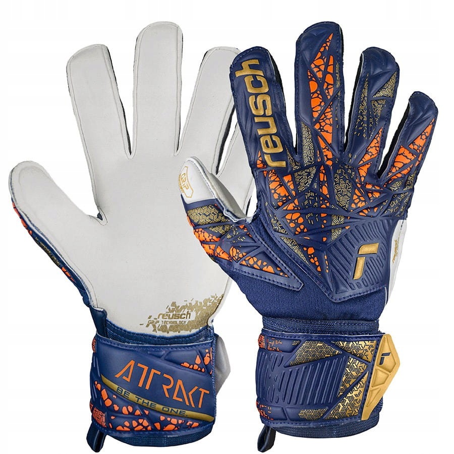 Rękawice Reusch Attrakt Grip 54 70 815 4410 Granatowy, 9,5