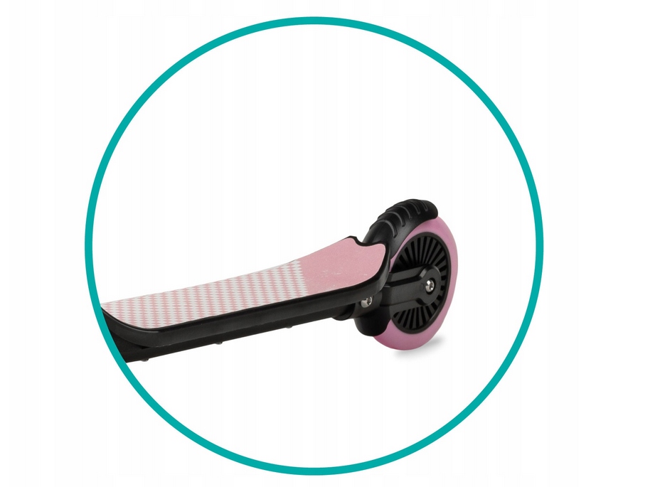 QKIDS HULAJNOGA BRO ALUMINIOWA KRATKA RÓŻOWA DWUKOŁOWA Kolor Fioletowy