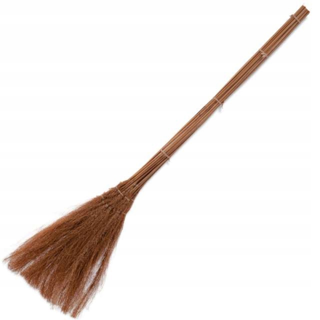 

Miotła Czarownicy wiedźmy Brązowa halloween 100cm