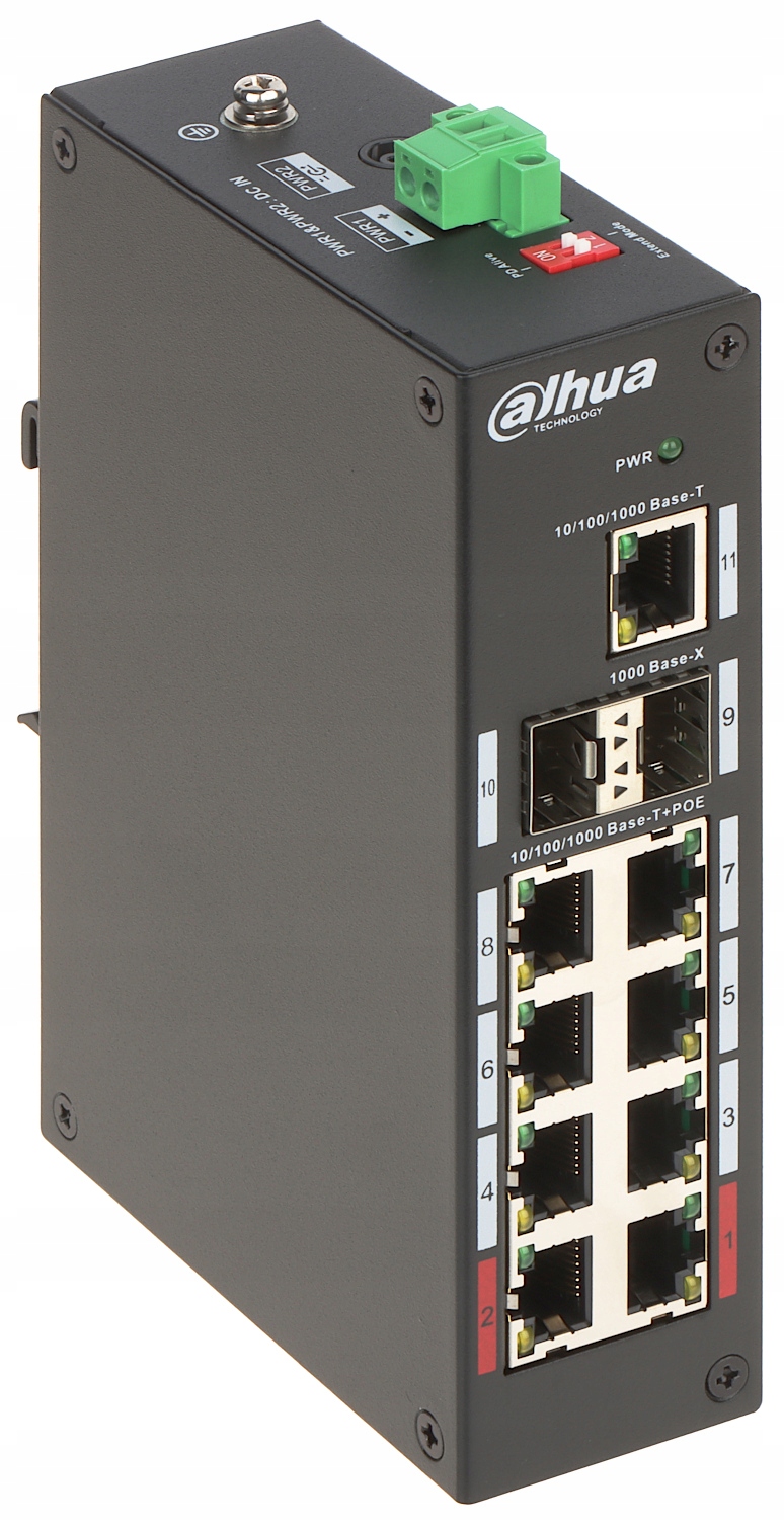 11-portový prepínač PoE PFS3211-8GT-120-V2 Dahua