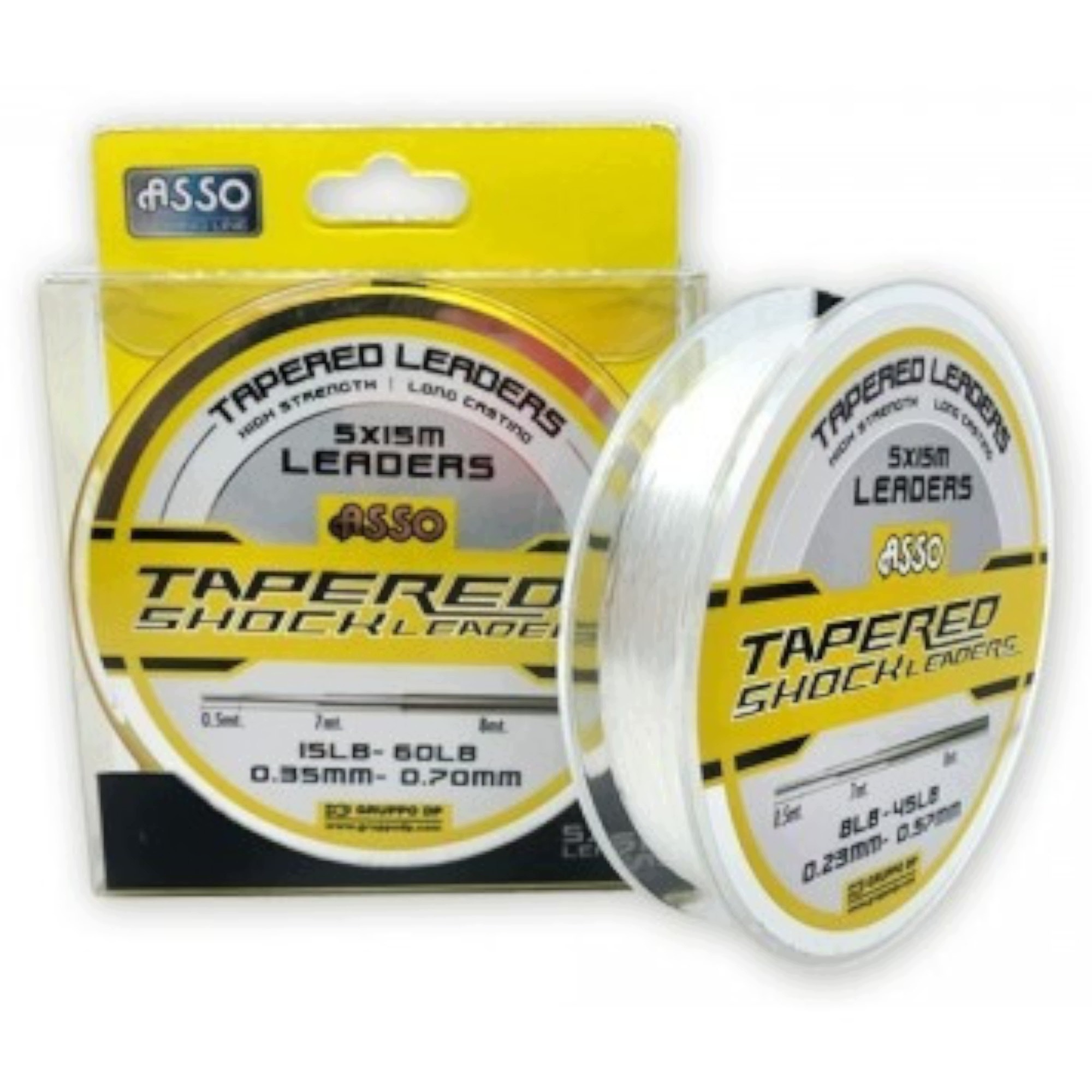 Żyłka Strzałowa Asso Tapered Shock Spool White Nr 00 0,30 0,50mm 5X15m
