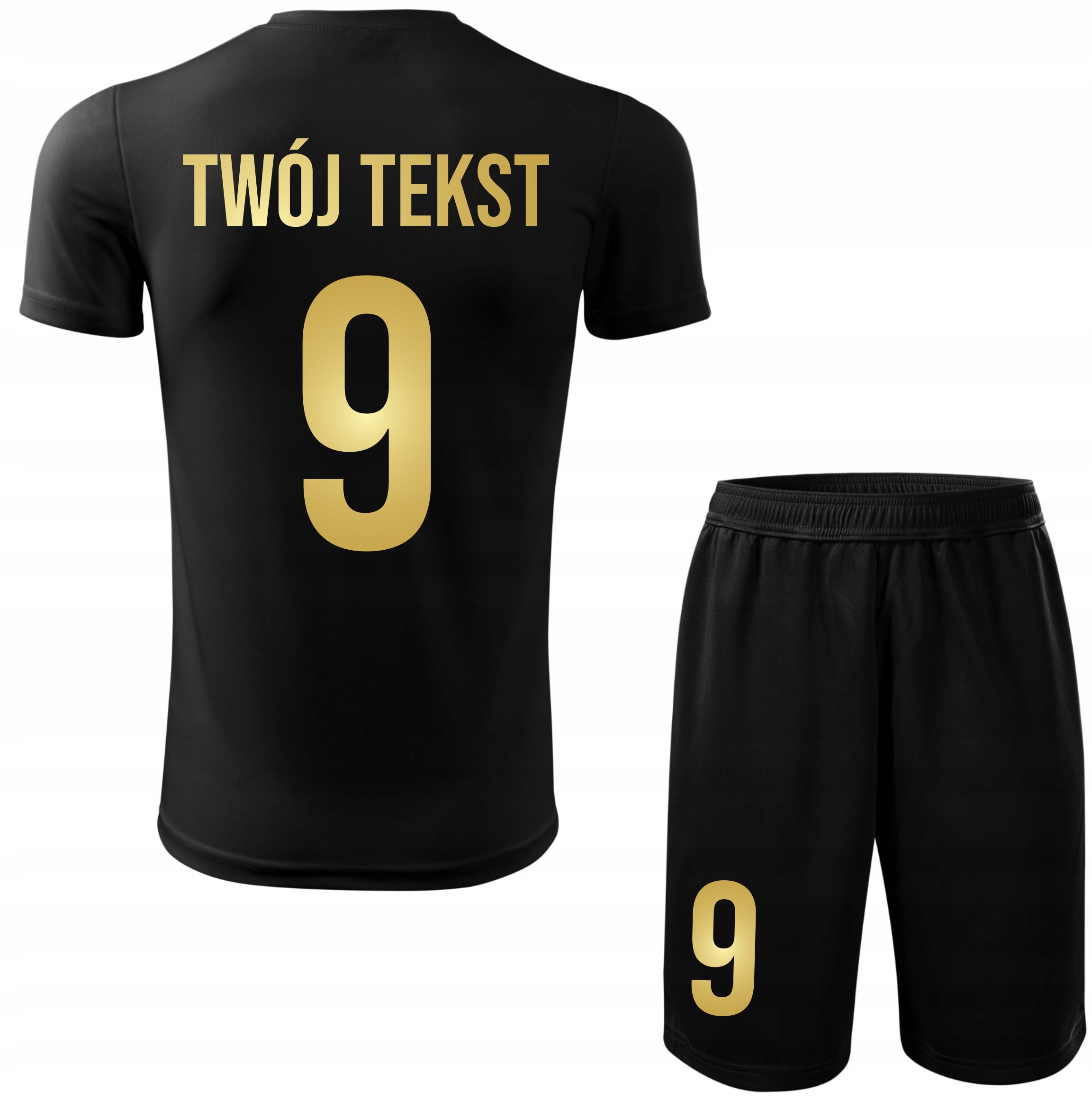 Strój piłkarski Z Własnym Napisem i Numerem komplet sportowy Z Nadrukiem S