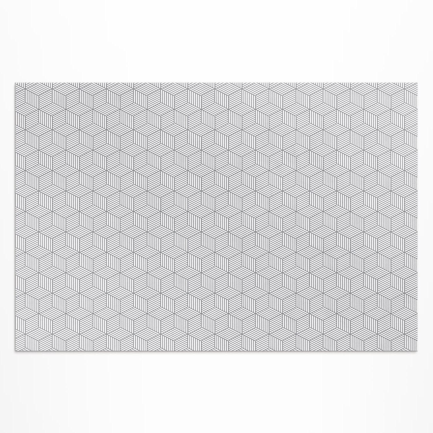 Moderní Koberec koberec Geometrická mozaika, jemný design 60x90 cm