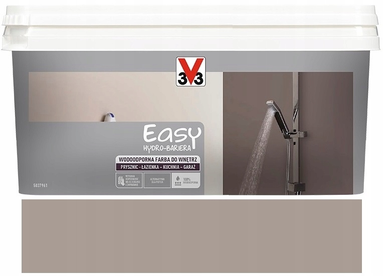 V33 Easy Hydro-bariera Kafle W Płynie Farba Wodoodporna Szary Taupe 2L