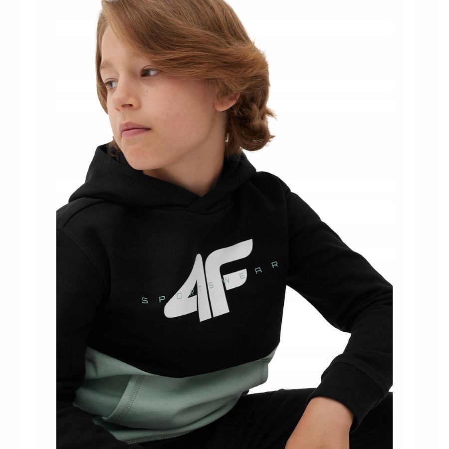 BLUZA DZIECIĘCA 4F CHŁOPIĘCA SPORTOWA DRESOWA Rękaw długi rękaw