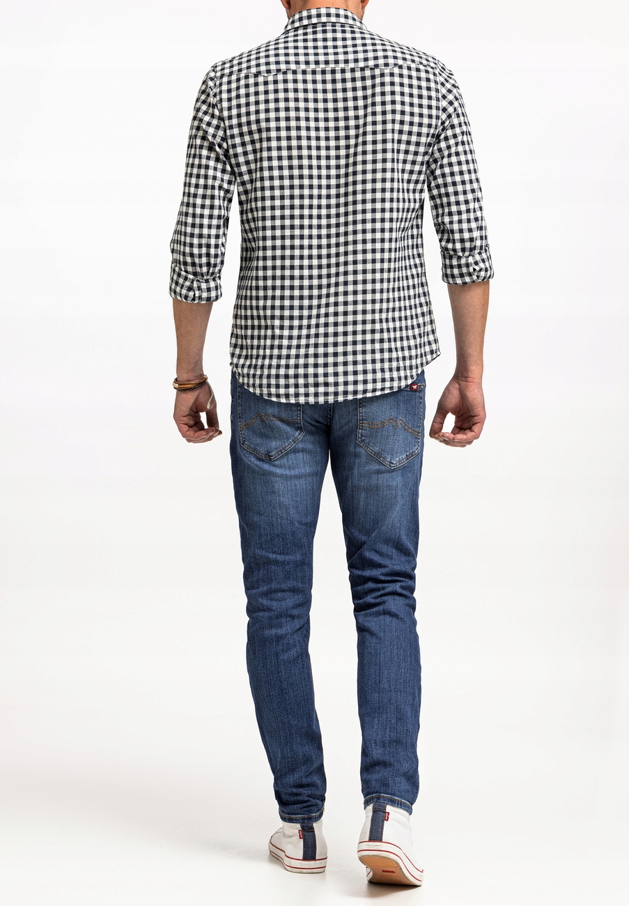 MUSTANG OREGON TAPERED MĘSKIE SPODNIE JEANSOWE DŻINSOWE ZWĘŻANE W34 L34 Materiał dominujący bawełna