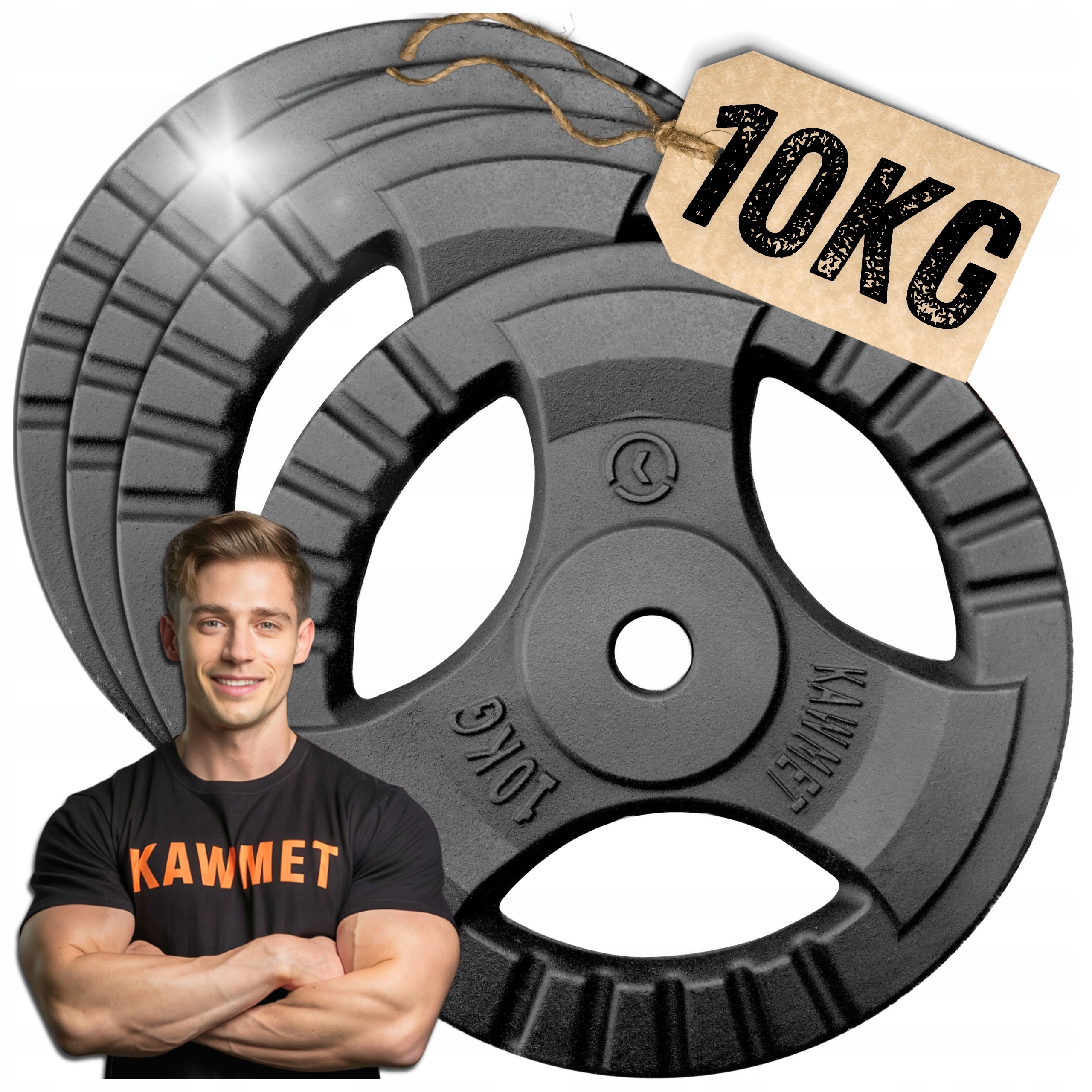 Zestaw 40 kg obciążenia żeliwne kierownica siłownia fitness talerz 4x10kg
