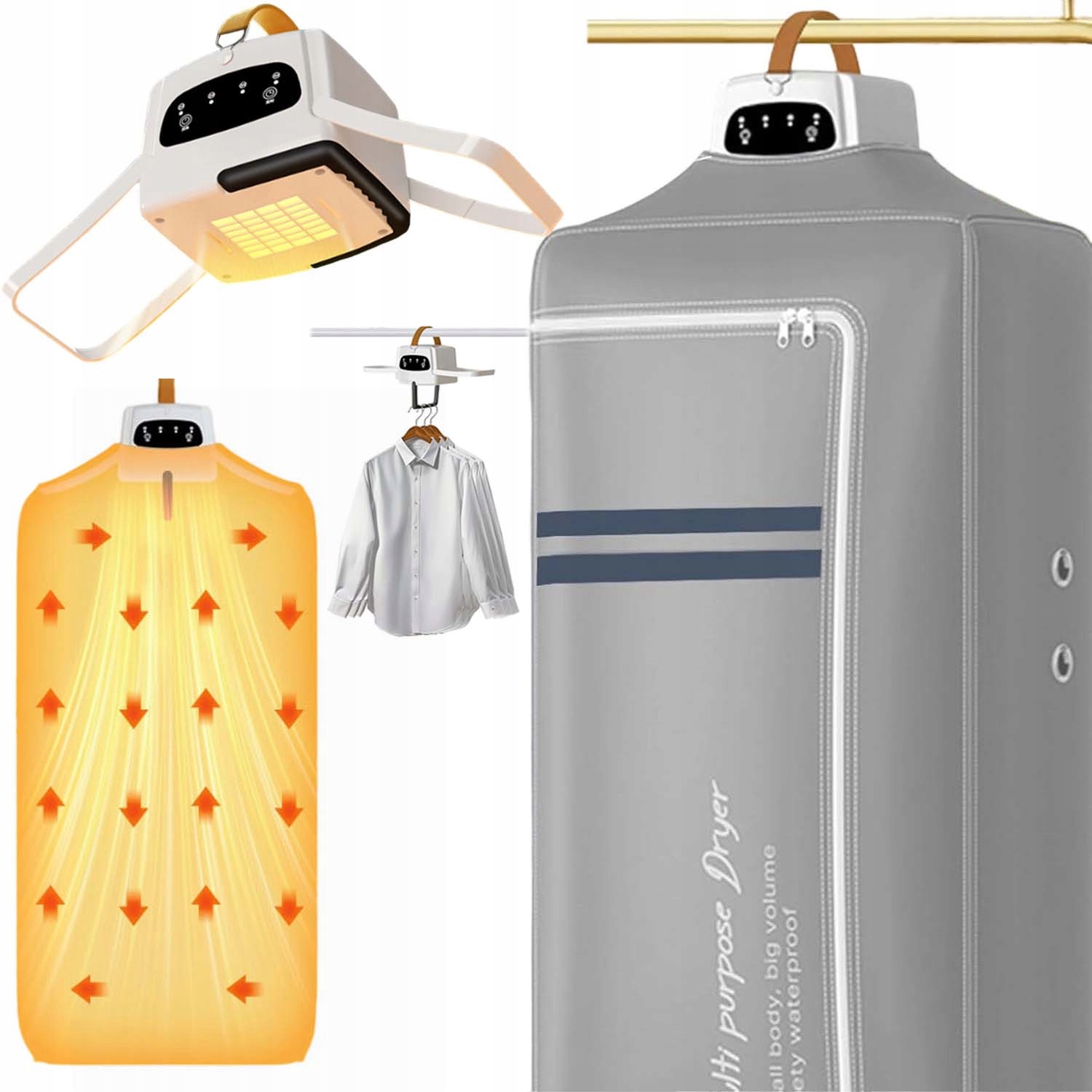 Levně Instantní Elektrická Přenosná Sušička Sušák Pro Domácnost A Přenosné Užití