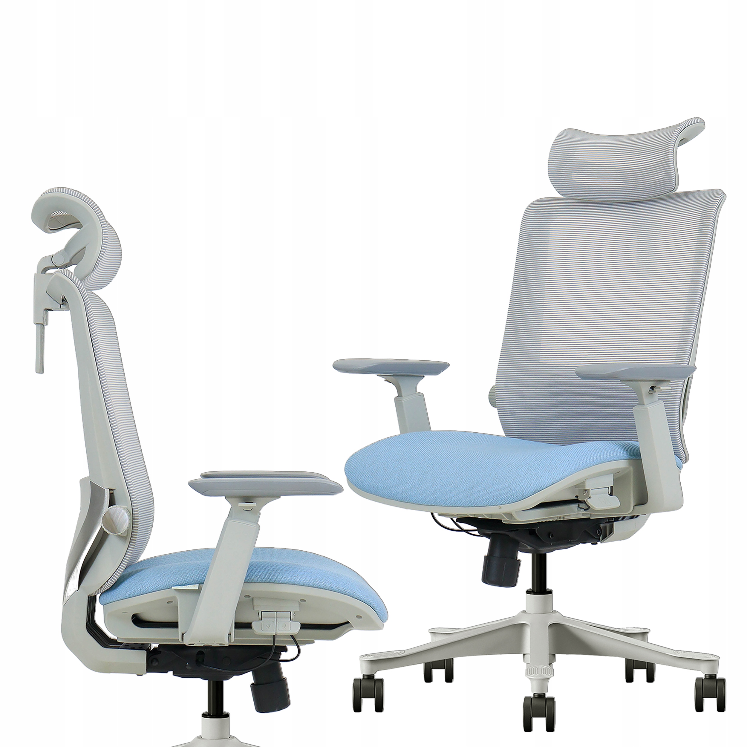 Ergonomiczny Fotel Obrotowy Biurowy Materiałowy z Regulacją 3D Premium SM6