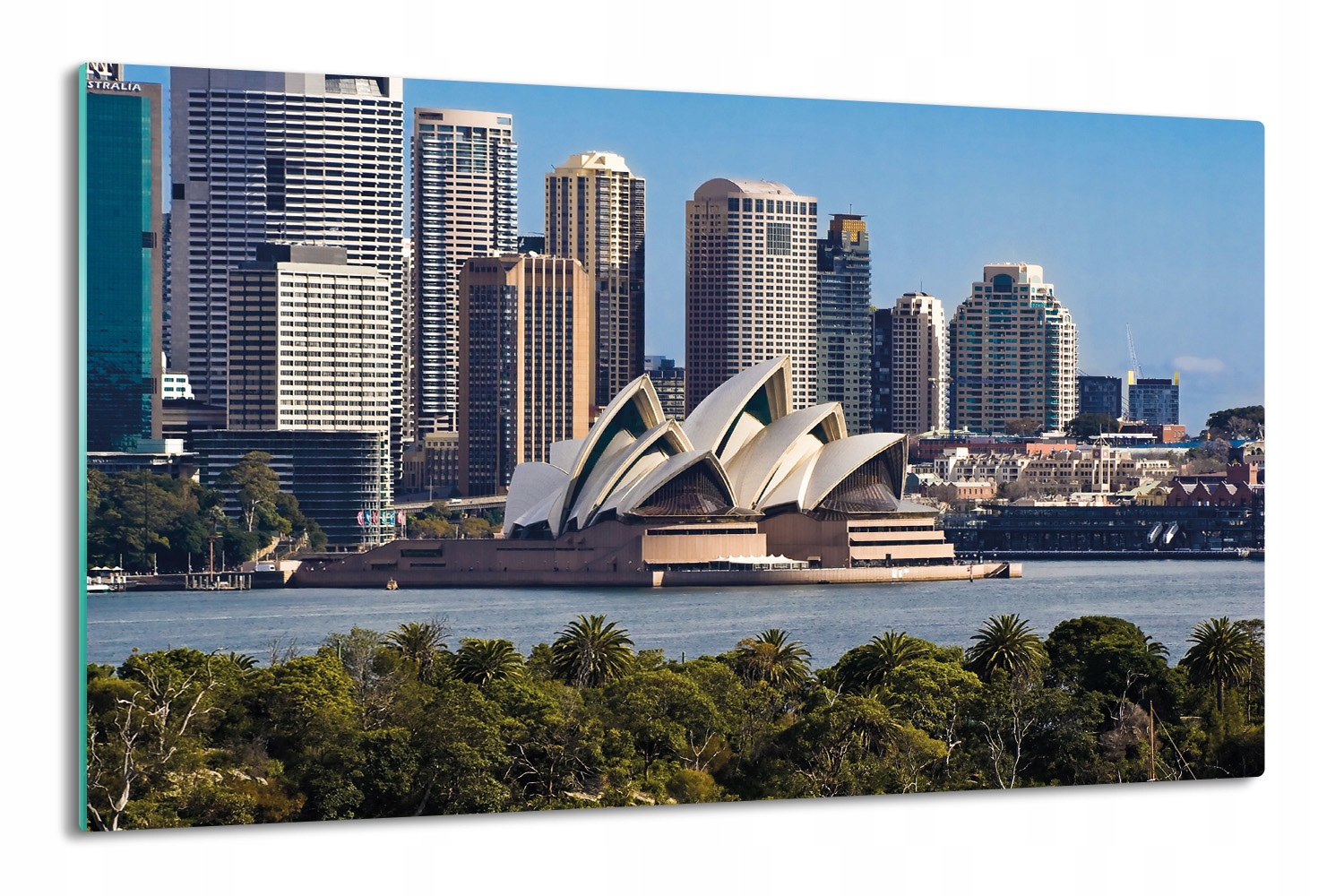 skleněná kuchyňská krytka 80x52 Sydney město opera
